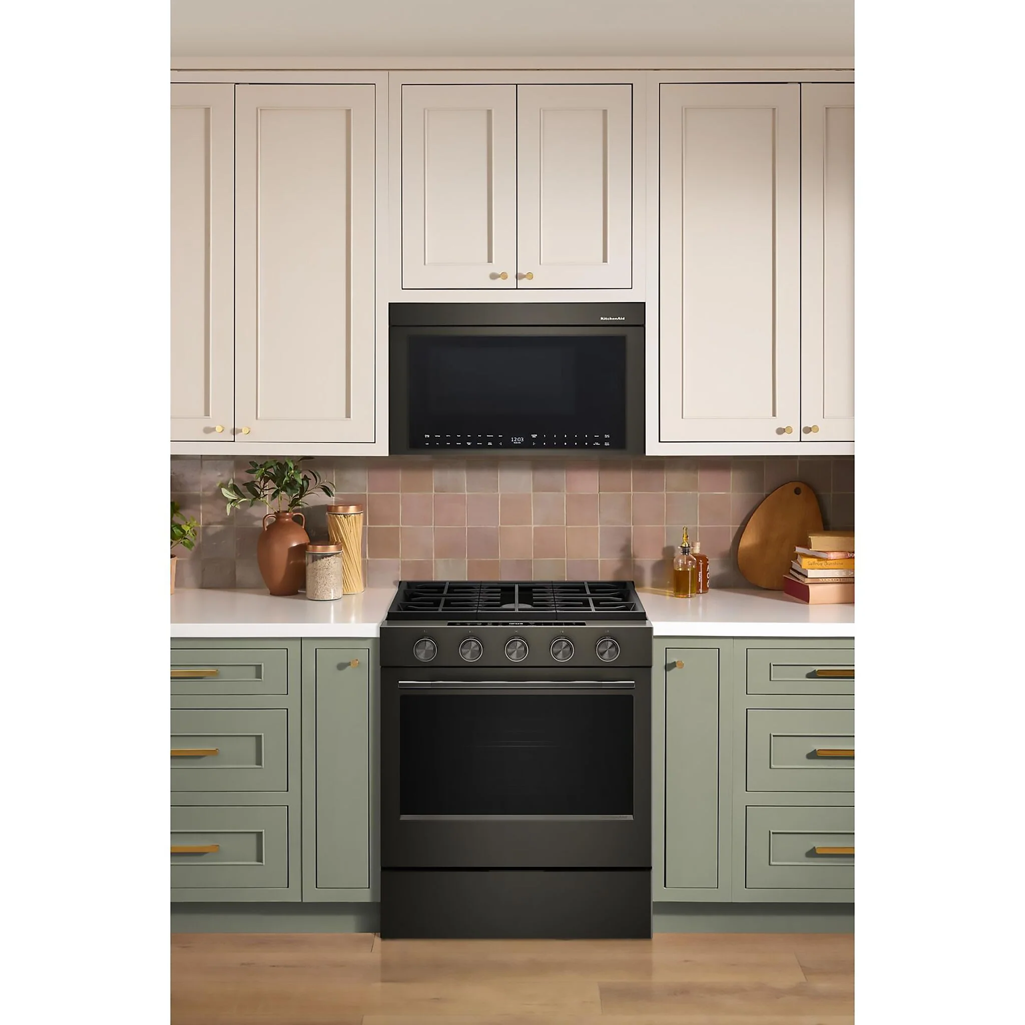 KitchenAid Black Ore Slide-In Gas Convection Range (5 cu.ft) - KSGS530SBE - Image 2