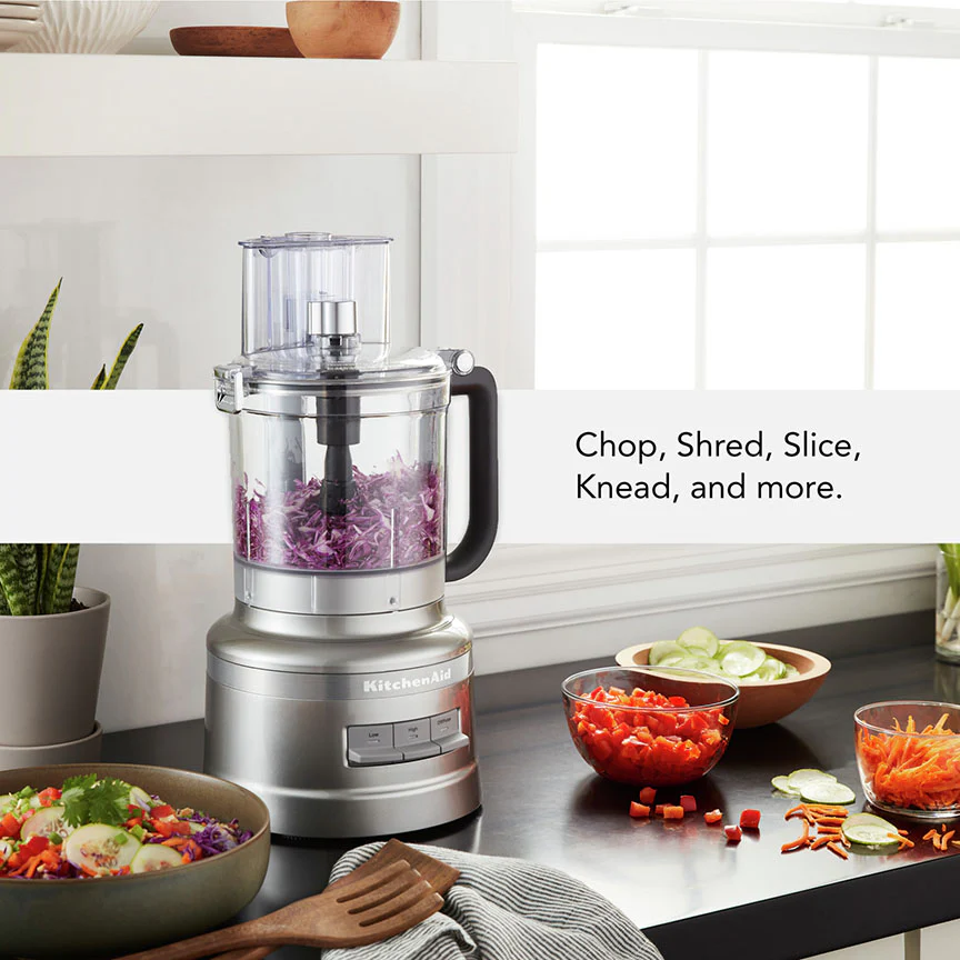 KitchenAid® Contour Silver 13-Cup Food Processor with Dicing Kit - KFP1319CU - Image 4