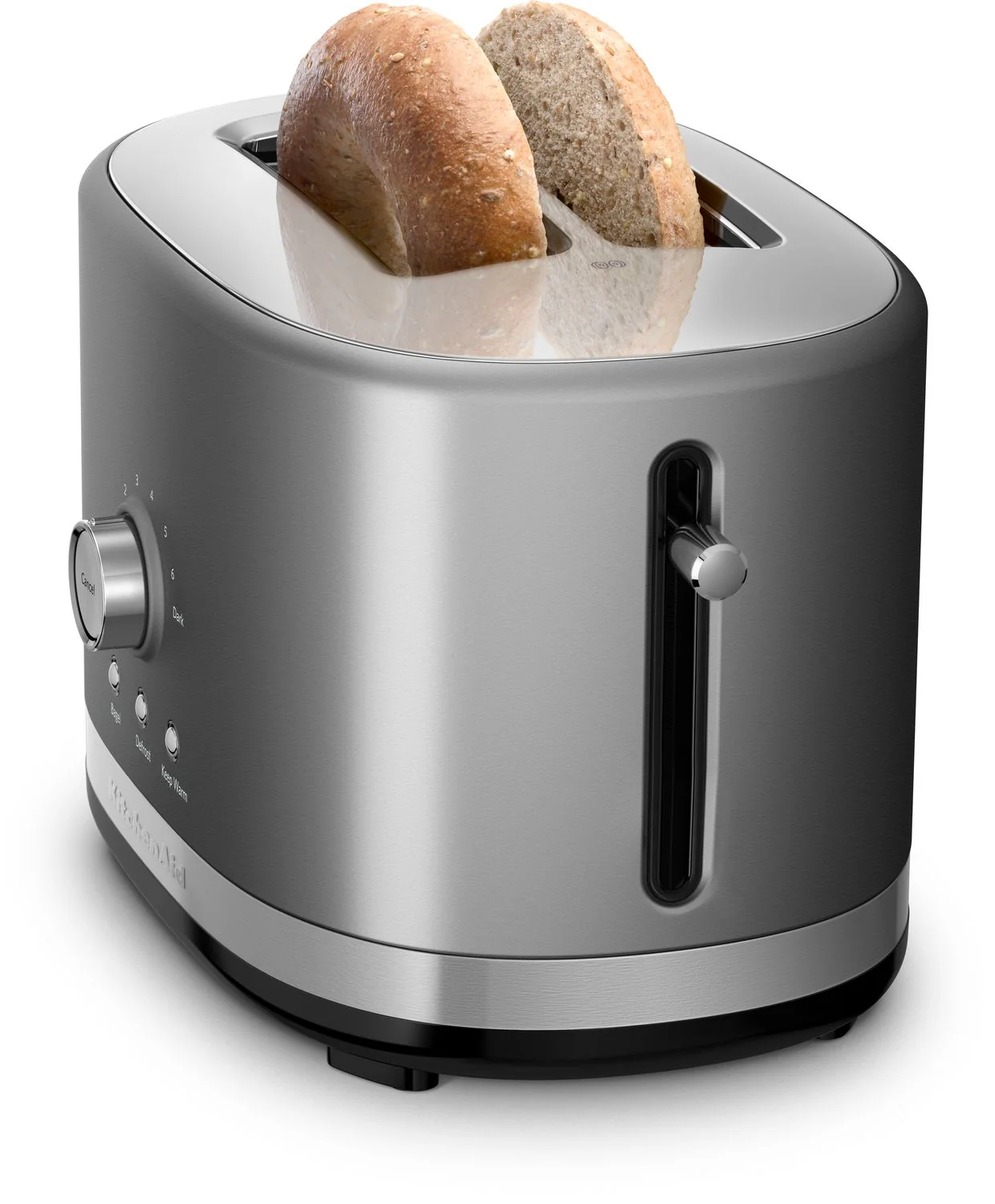 KitchenAid Contour Silver 2-Slice Toaster with High-Lift Lever - KMT2116CU - Image 4