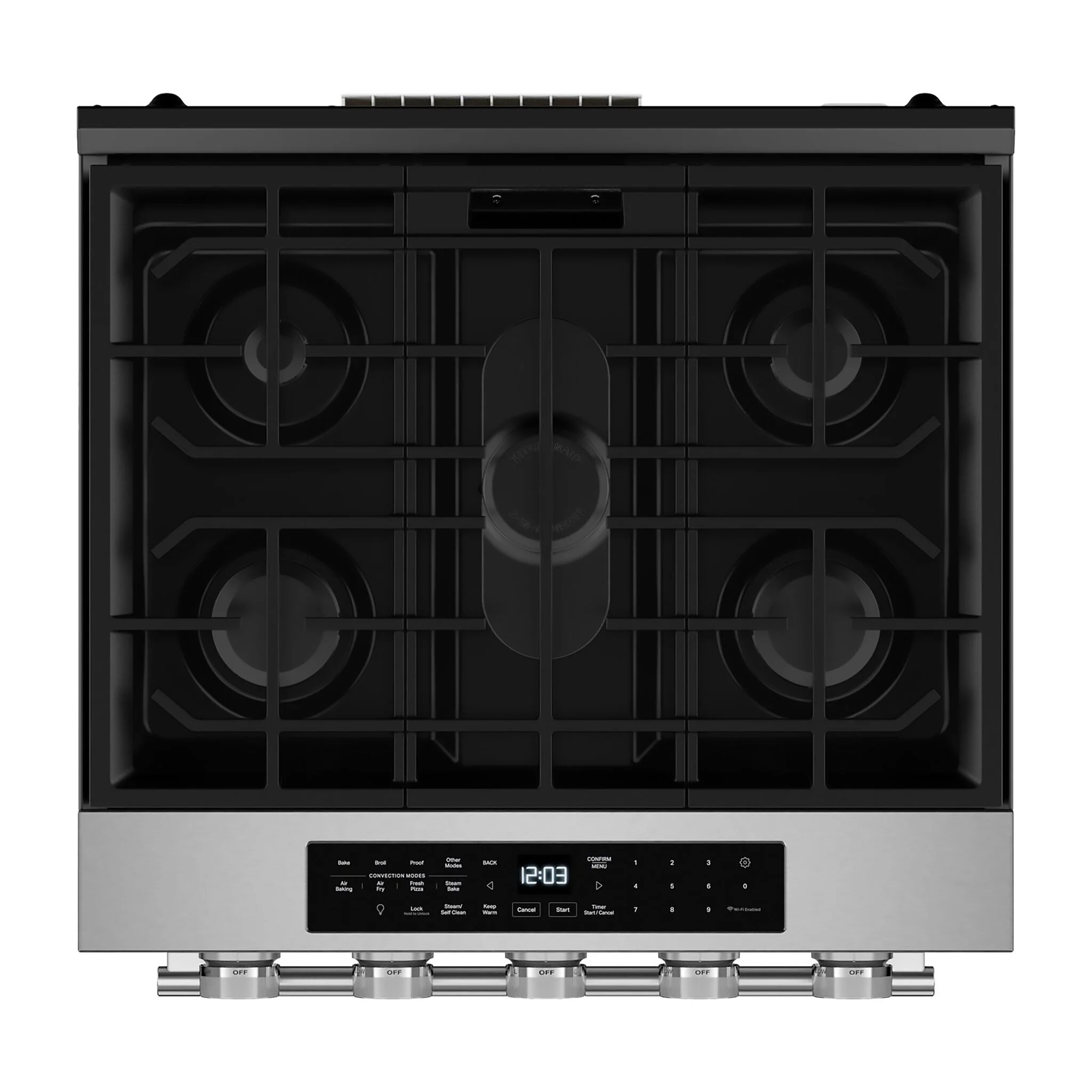 KitchenAid Fingerprint Resistant Stainless Steel Slide-In Gas Convection Range (5 cu.ft.) - KSGS530SPS - Image 4