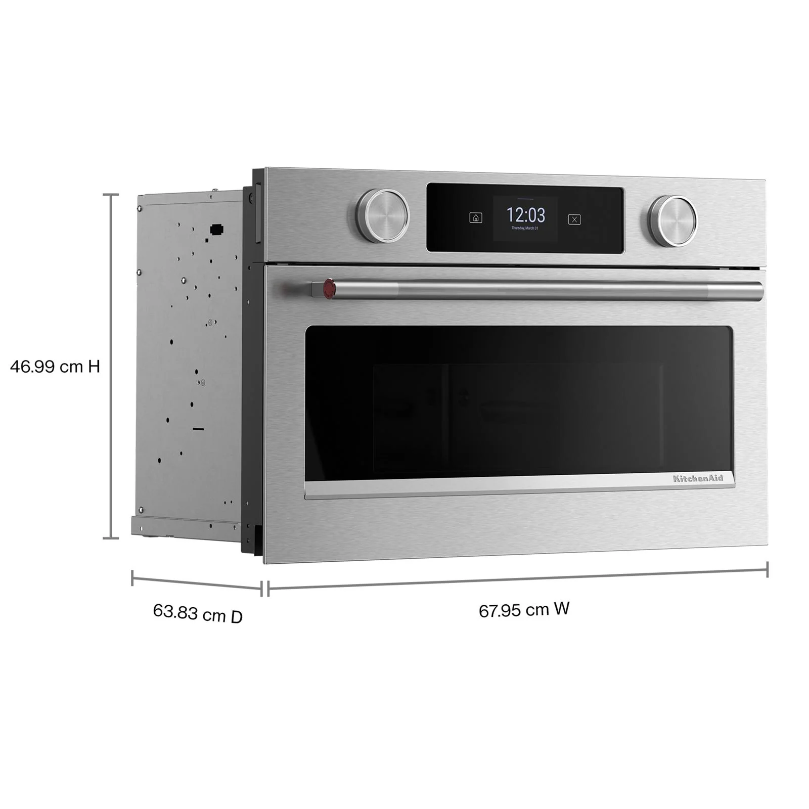 KitchenAid PrintShield Stainless 27 in. Built-In Convection Microwave (1.4 Cu. Ft.) - KMBS727SPS - Image 6