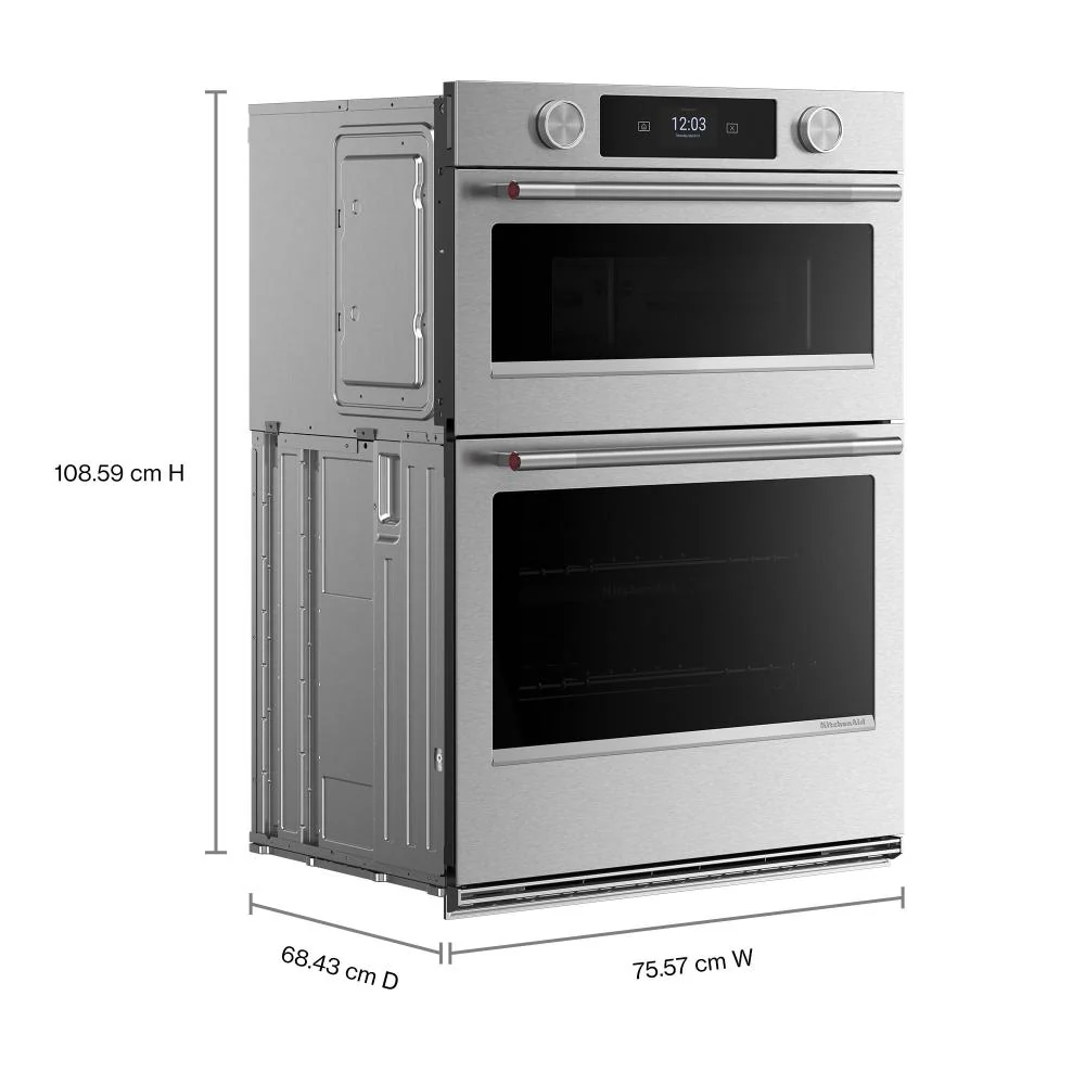 KitchenAid PrintShield™ Stainless 30" Wall Oven with Microwave with Intelligent Cooking Camera (5 cu ft) - KOEC930SPS - Image 3
