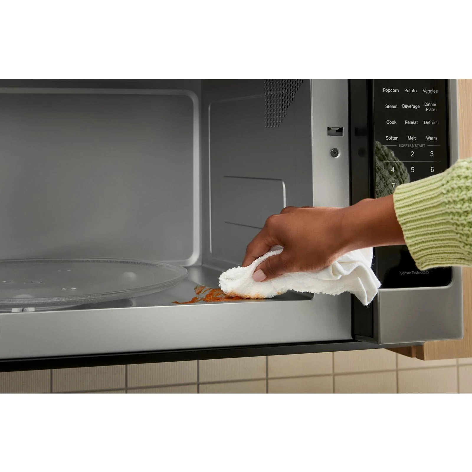 KitchenAid PrintShield Stainless Built-in Microwave (2.1 Cu. Ft.) - YKMMS330SPS - Image 4