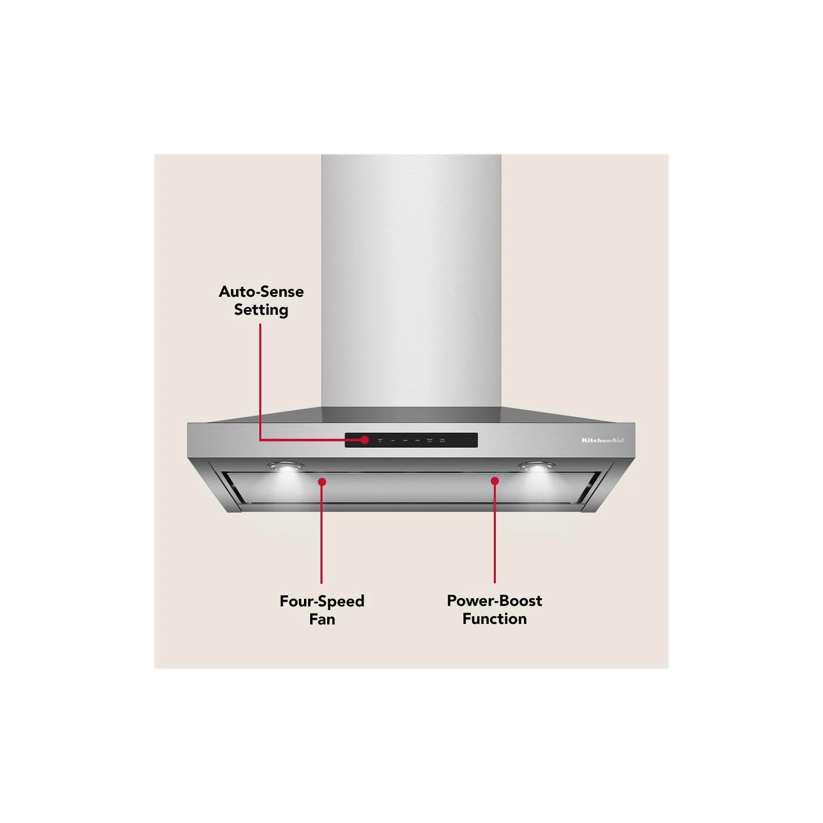 KitchenAid® Stainless Steel 30" 400 CFM Wall-Mount Canopy Hood - KVWC730SSS - Image 8