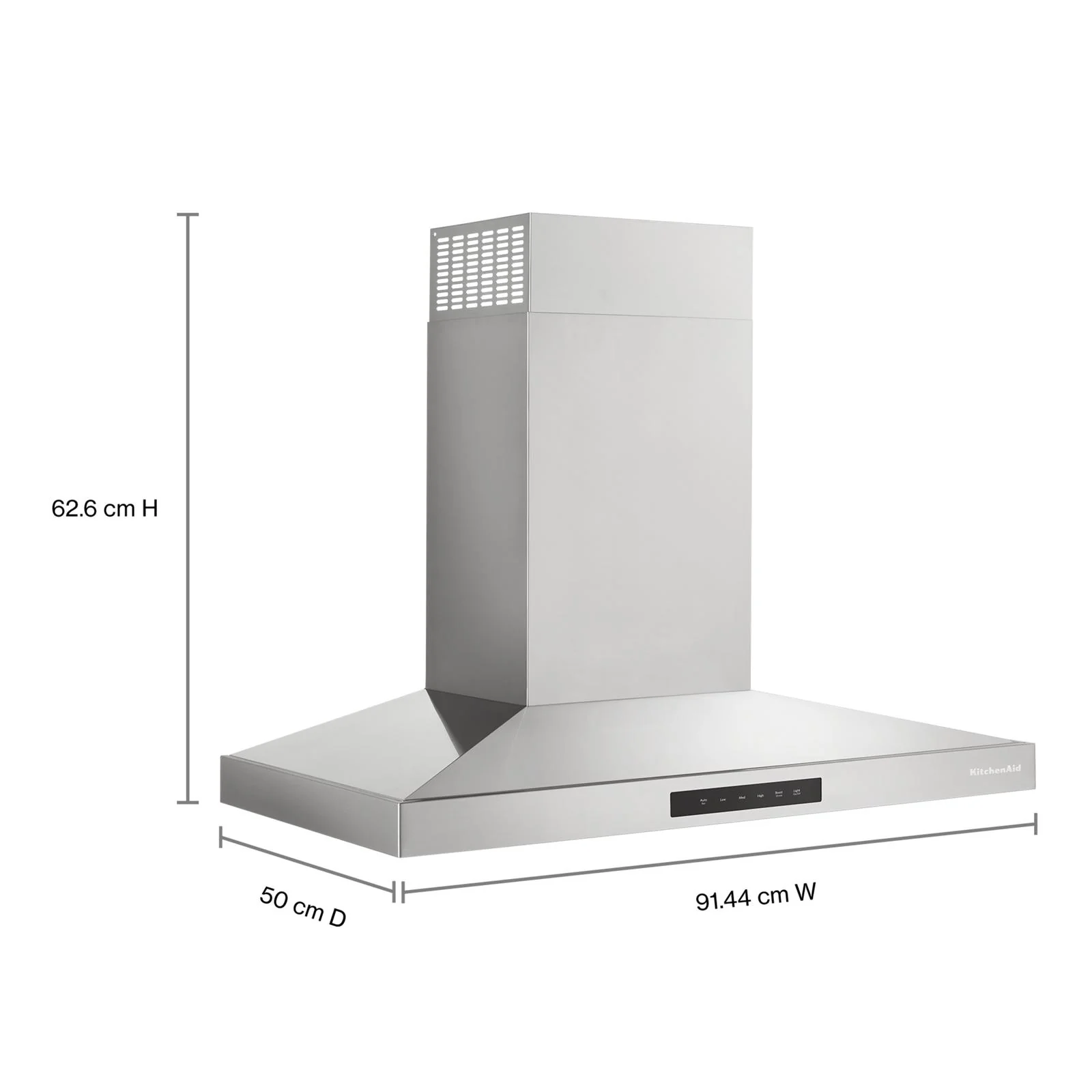 KitchenAid® Stainless Steel 36" 400 CFM Wall-Mount Canopy Hood - KVWC736SSS - Image 9