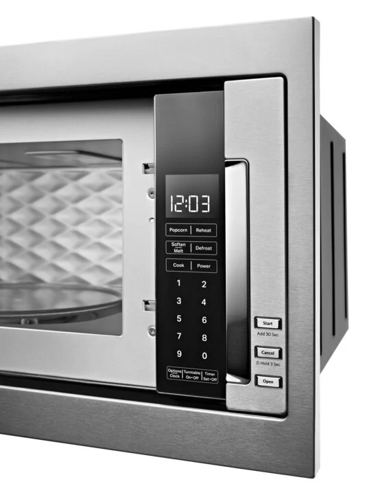 KitchenAid Stainless Steel Built-In Low Profile Microwave with Trim Kit (1.1 cu. ft.) - YKMBT5011KS - Image 3