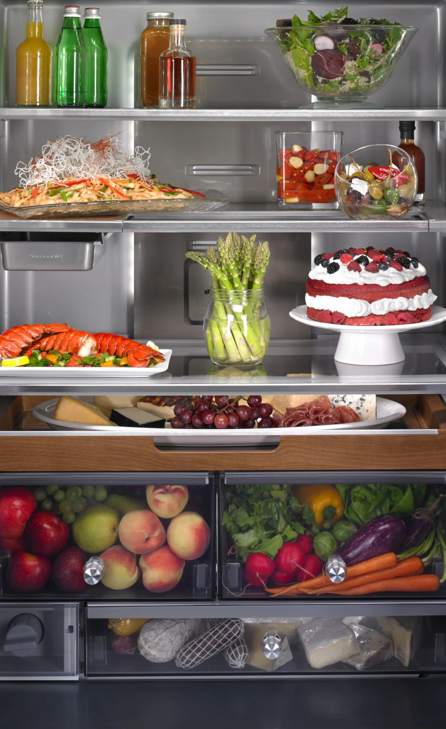 KitchenAid 35.8" 23.8 Cu. Ft. Stainless Steel Counter-Depth French Door Refrigerator - KRFC704FPS - Image 5