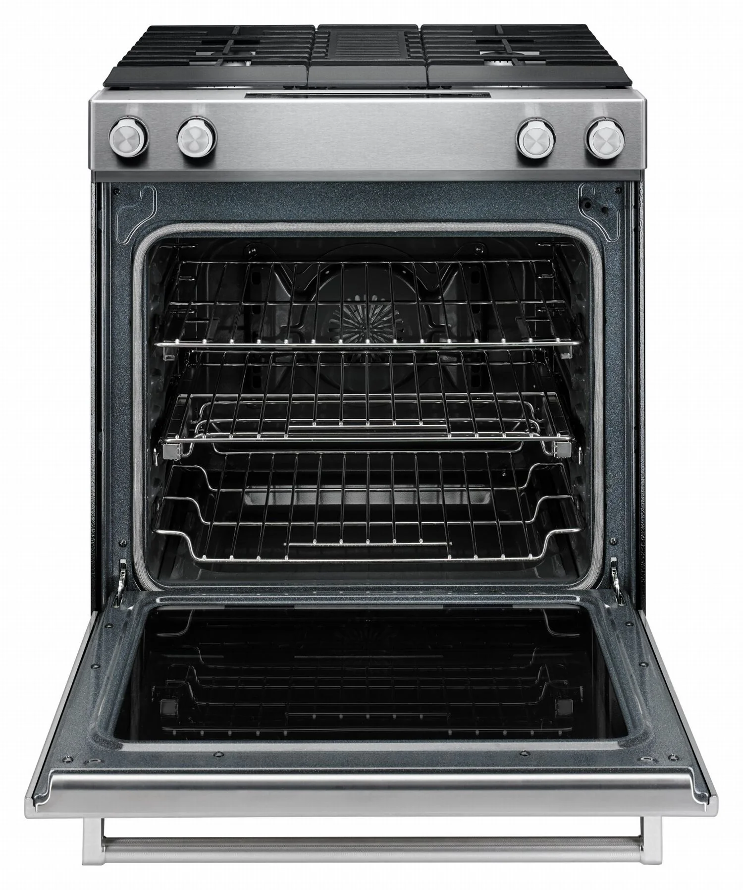 KitchenAid Stainless Steel Downdraft Dual Fuel Range (6.4 Cu.Ft.) - KSDG950ESS - Image 2