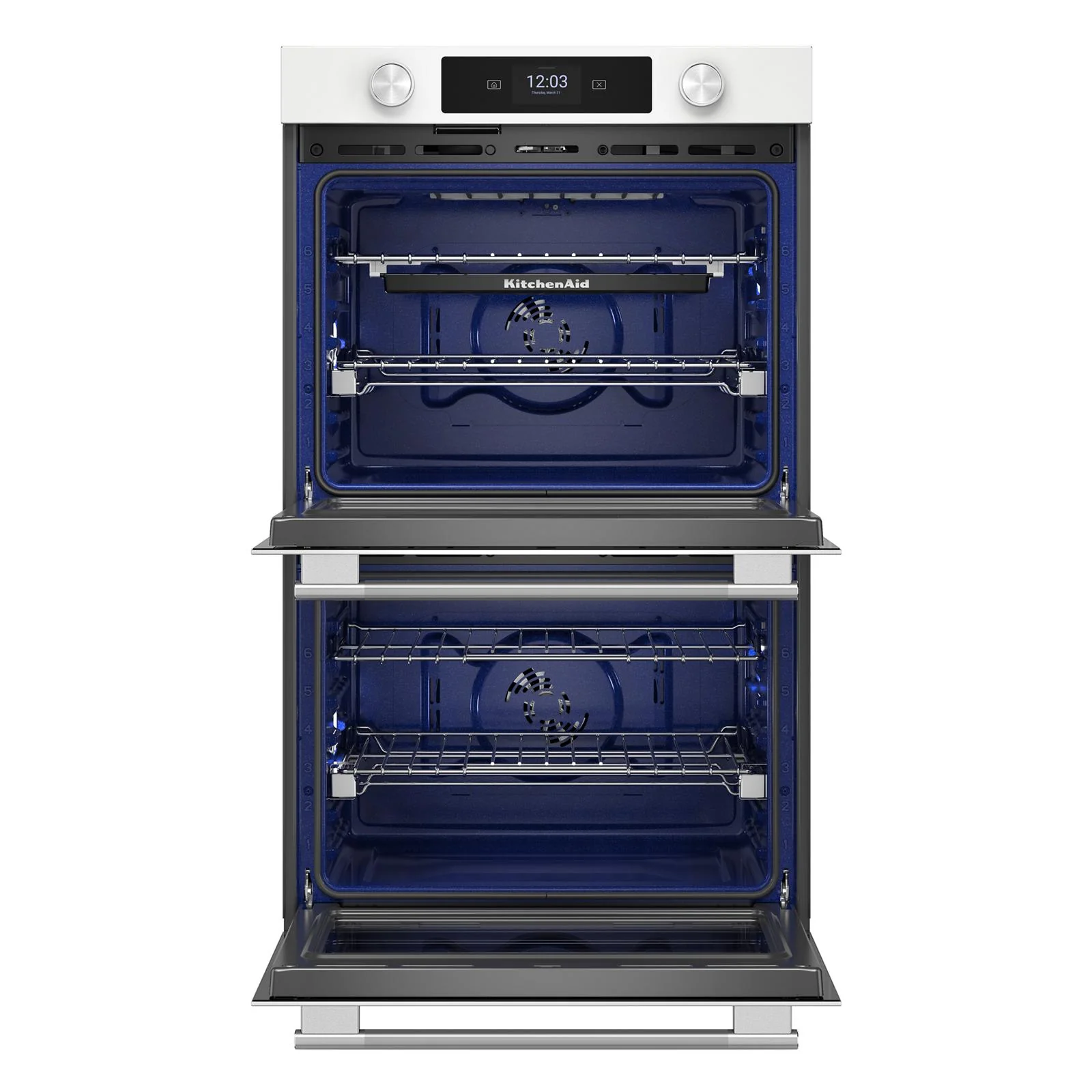 KitchenAid White 30" Double Wall Oven (10 cu ft) - KOED730SWH - Image 4