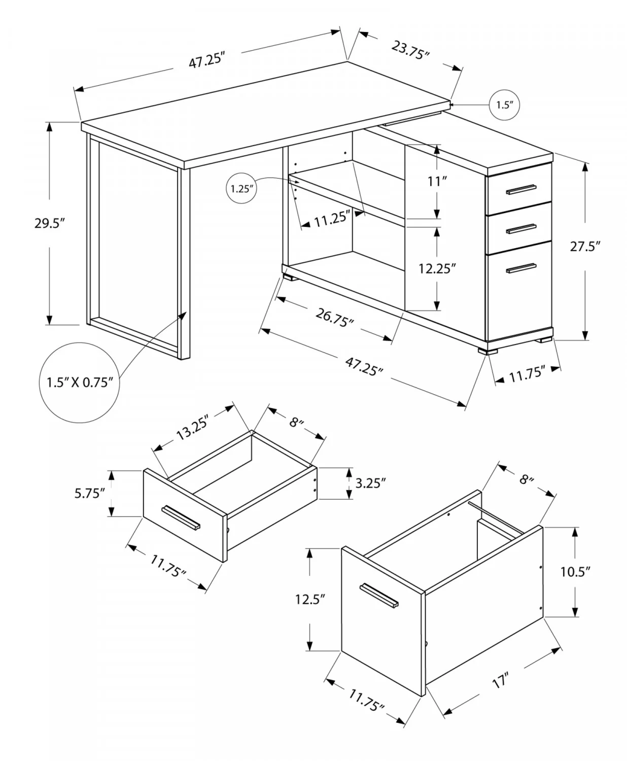 Kivo Desk - Taupe - Image 3