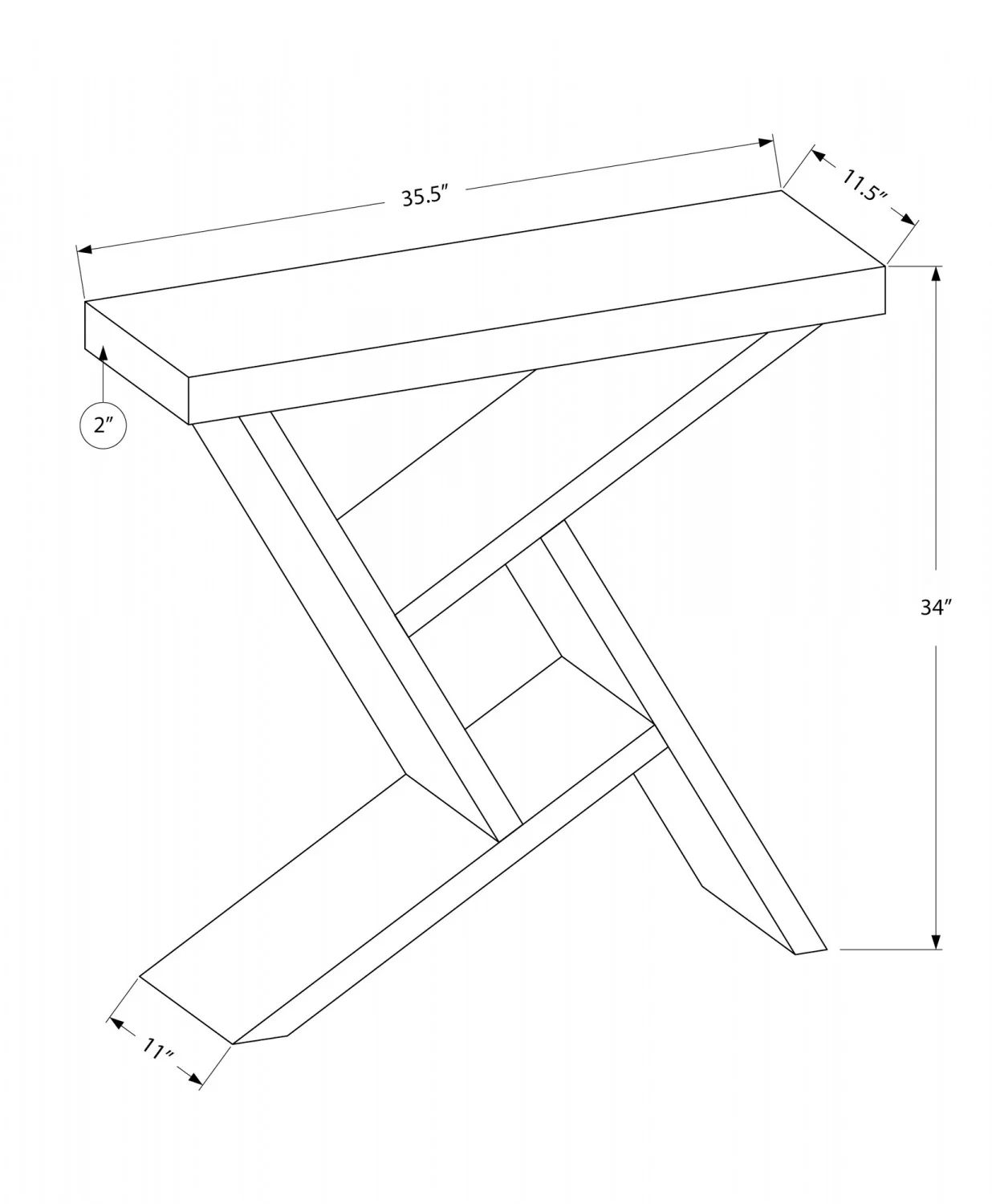 Kora Sofa Table - White - Image 3