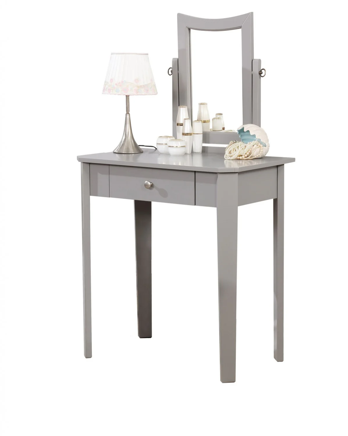 Kyrie Vanity Table Set - Grey - Image 3