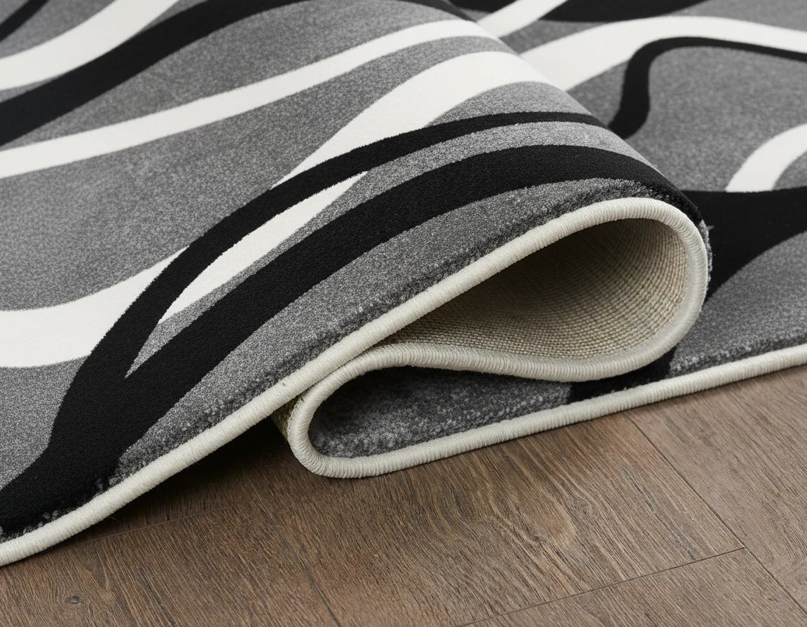 L2 Decor Diamond Area Rug 5' x 8' with Underpad - Grey - Image 3