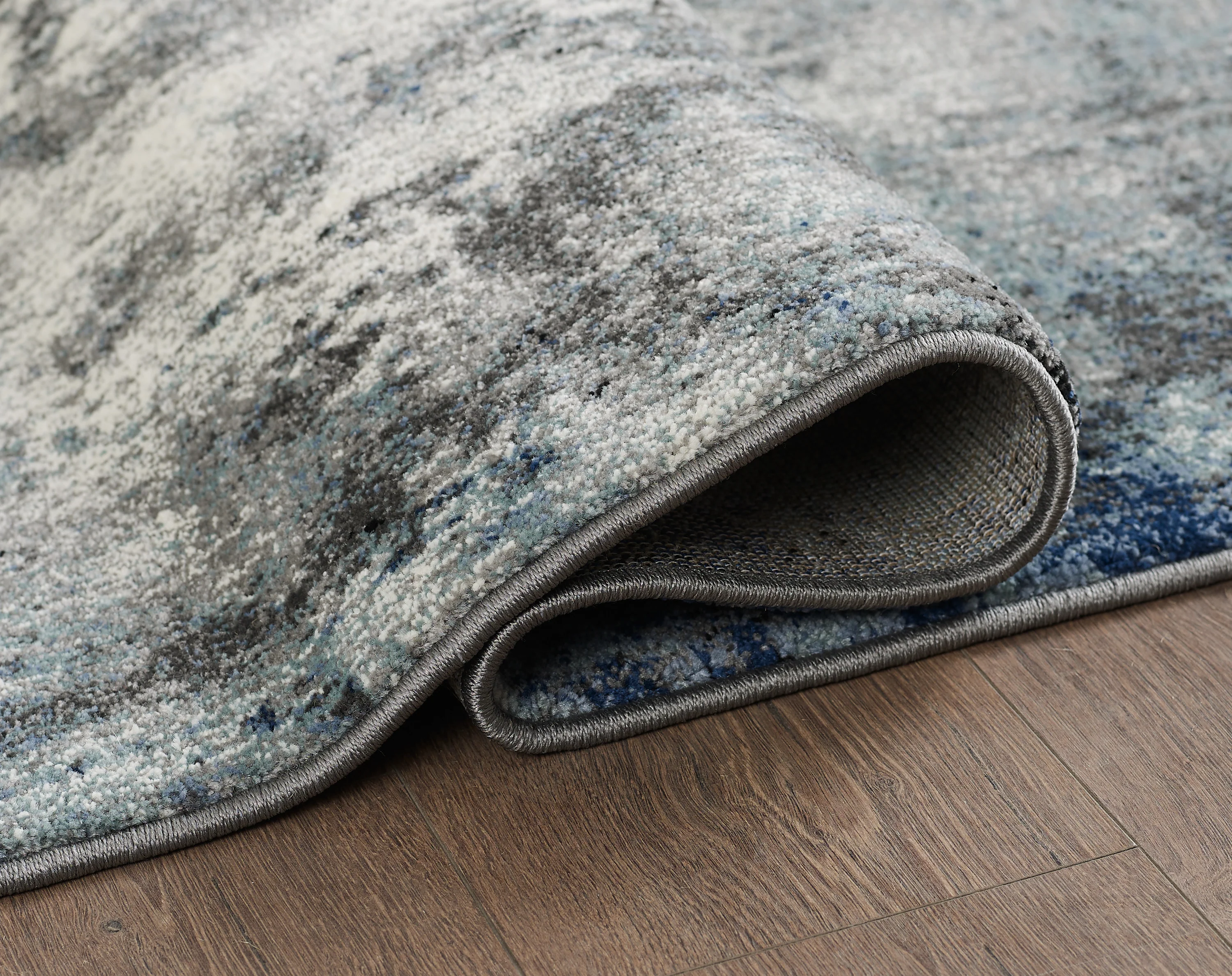 L2 Decor Diamond Area Rug 7' x 10' - Blue, Grey - Image 3
