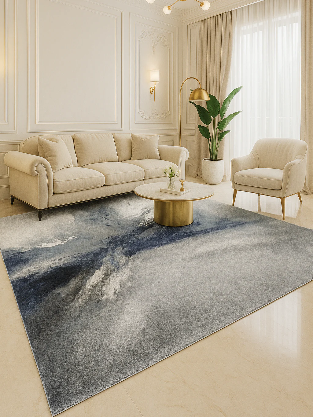 L2 Decor Diamond Area Rug 8' x 11' - Blue - Image 2