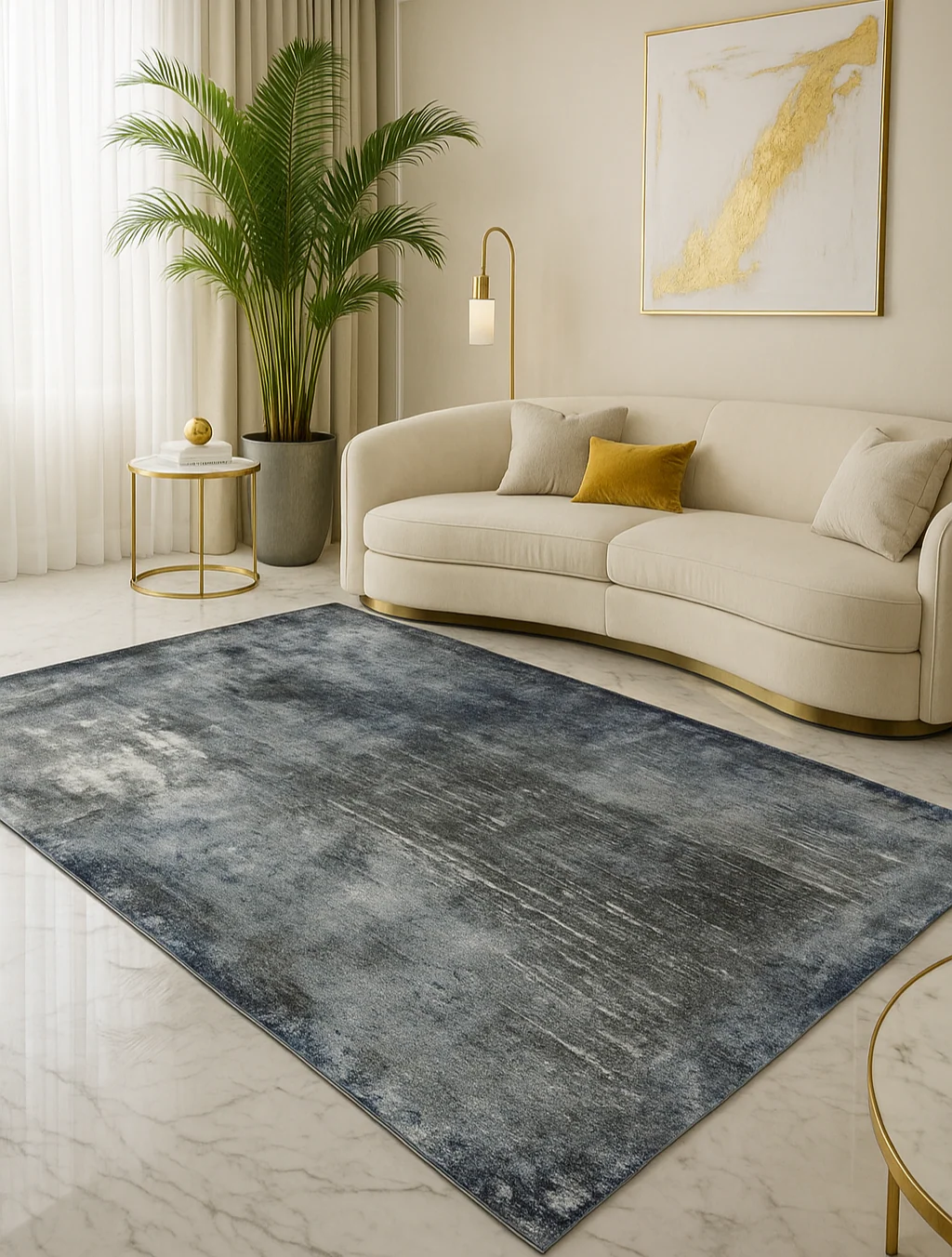 L2 Decor Diamond Area Rug 8' x 11' - Blue, Grey - Image 2