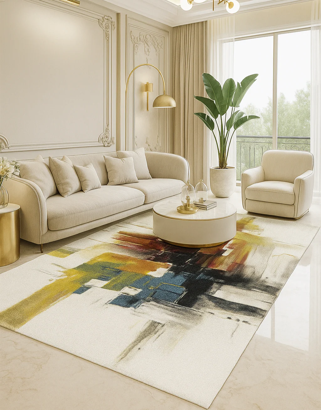 L2 Decor Diamond Area Rug 8' x 11' with Underpad - Abstract - Image 2