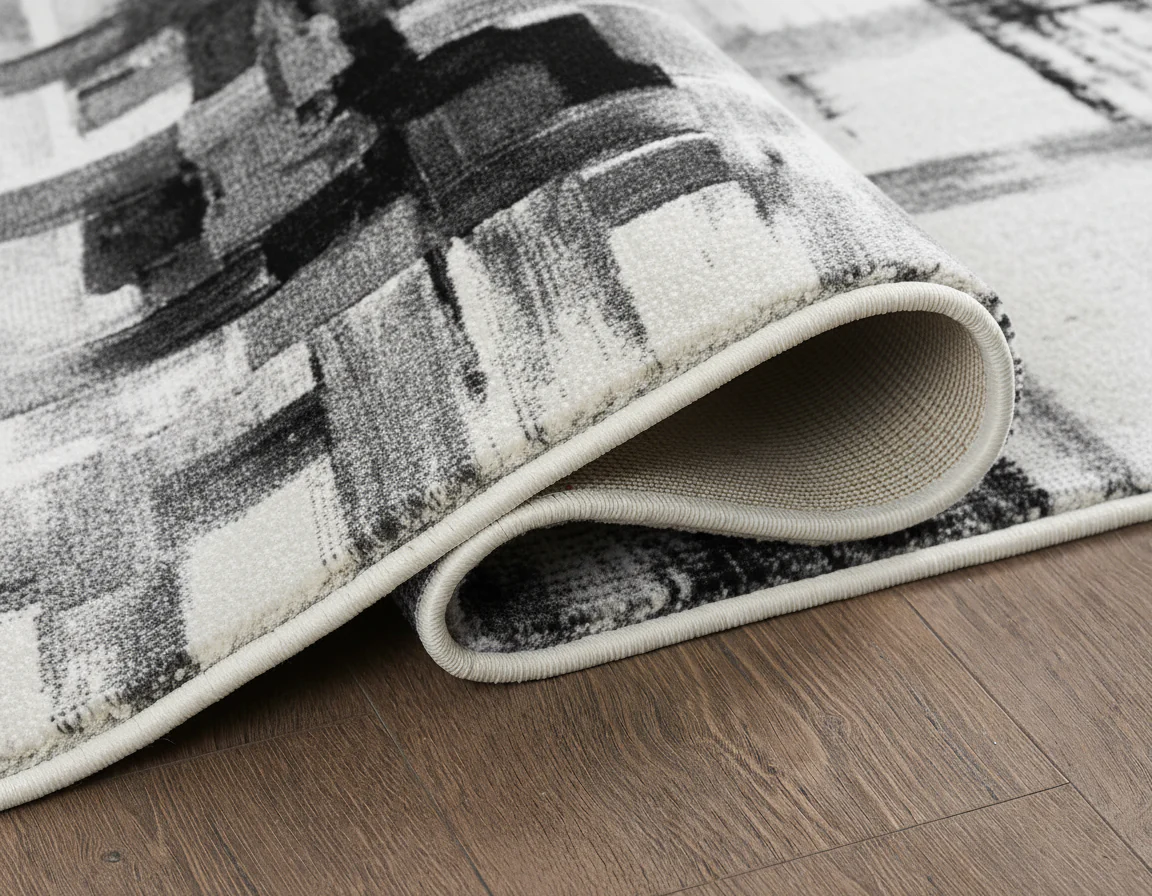 L2 Decor Diamond Area Rug 8' x 11' with Underpad - Cream, Grey - Image 3
