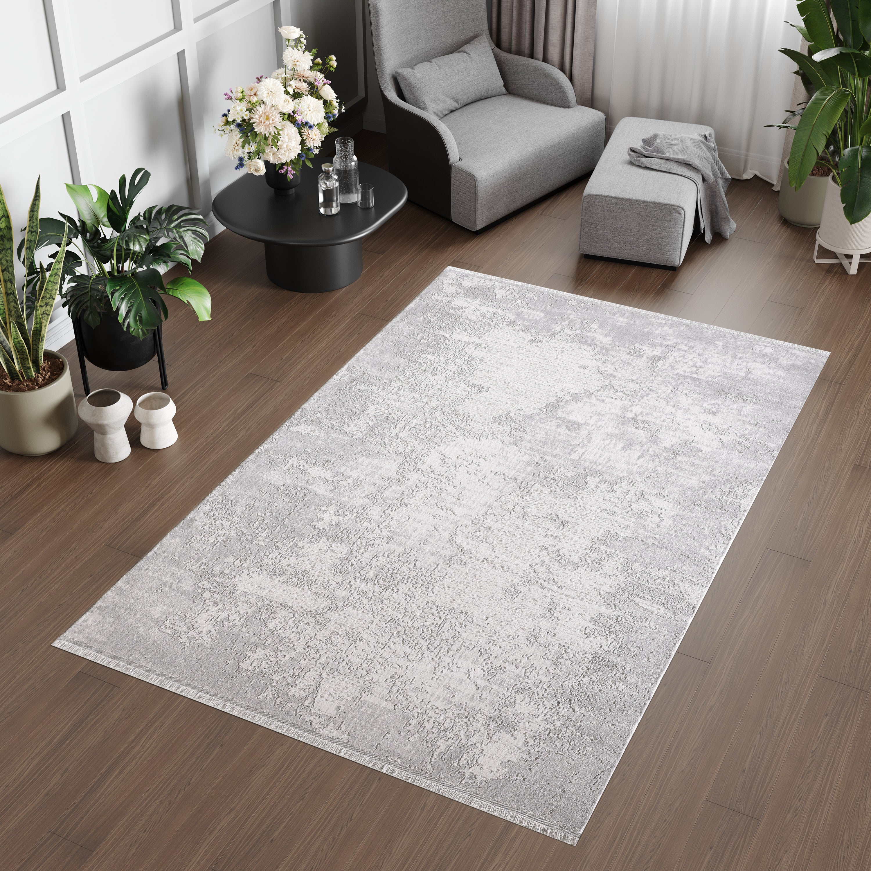 L2 Decor Lazer Area Rug 8' x 11' - Grey - Image 2