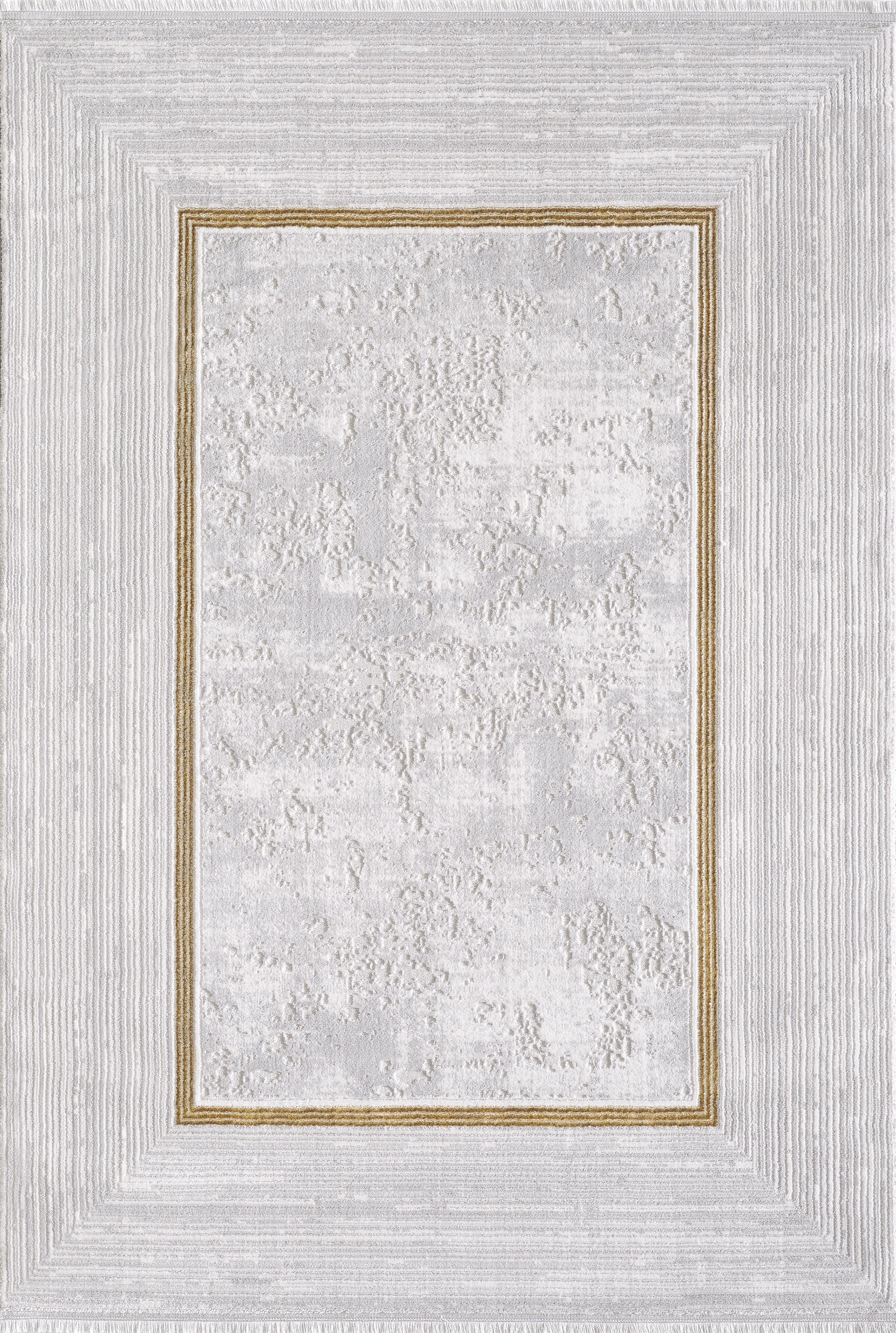 L2 Decor Lazer Area Rug 8' x 11' with Underpad - Light Grey