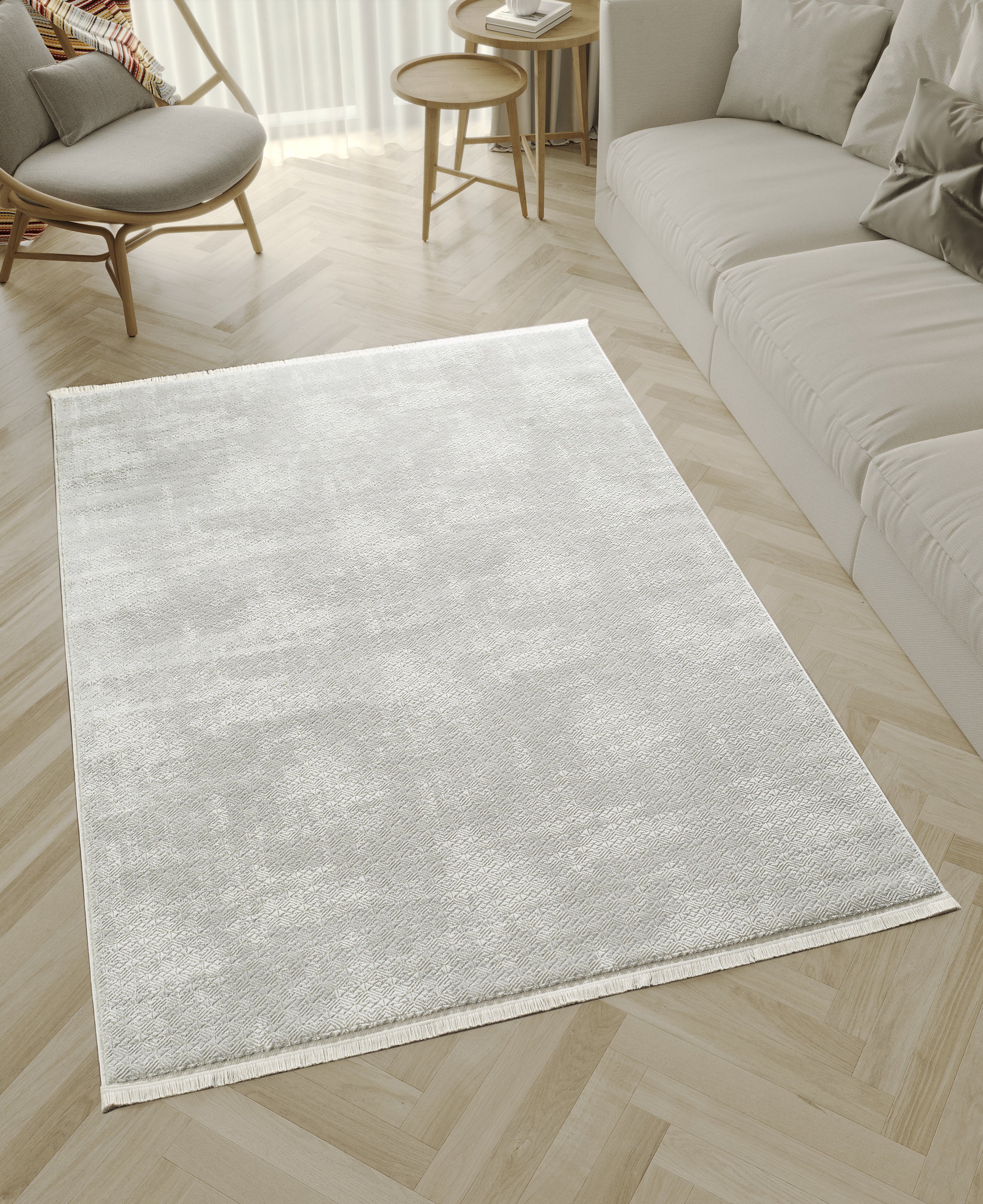 L2 Decor Novolini Area Rug 8' x 11' - Light Grey, White - Image 2