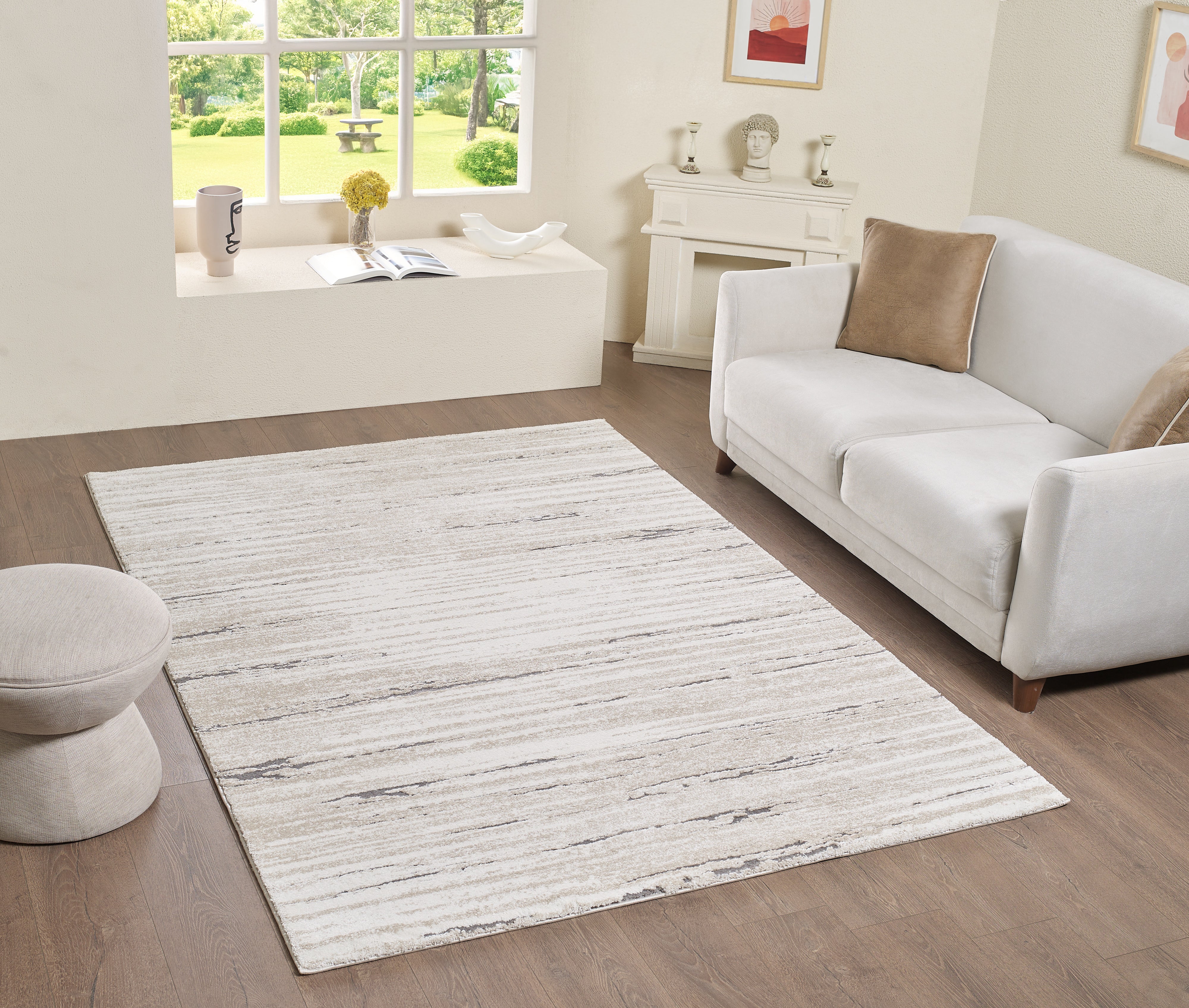 L2 Decor Panorama Area Rug 5' x 8' - Cream - Image 2