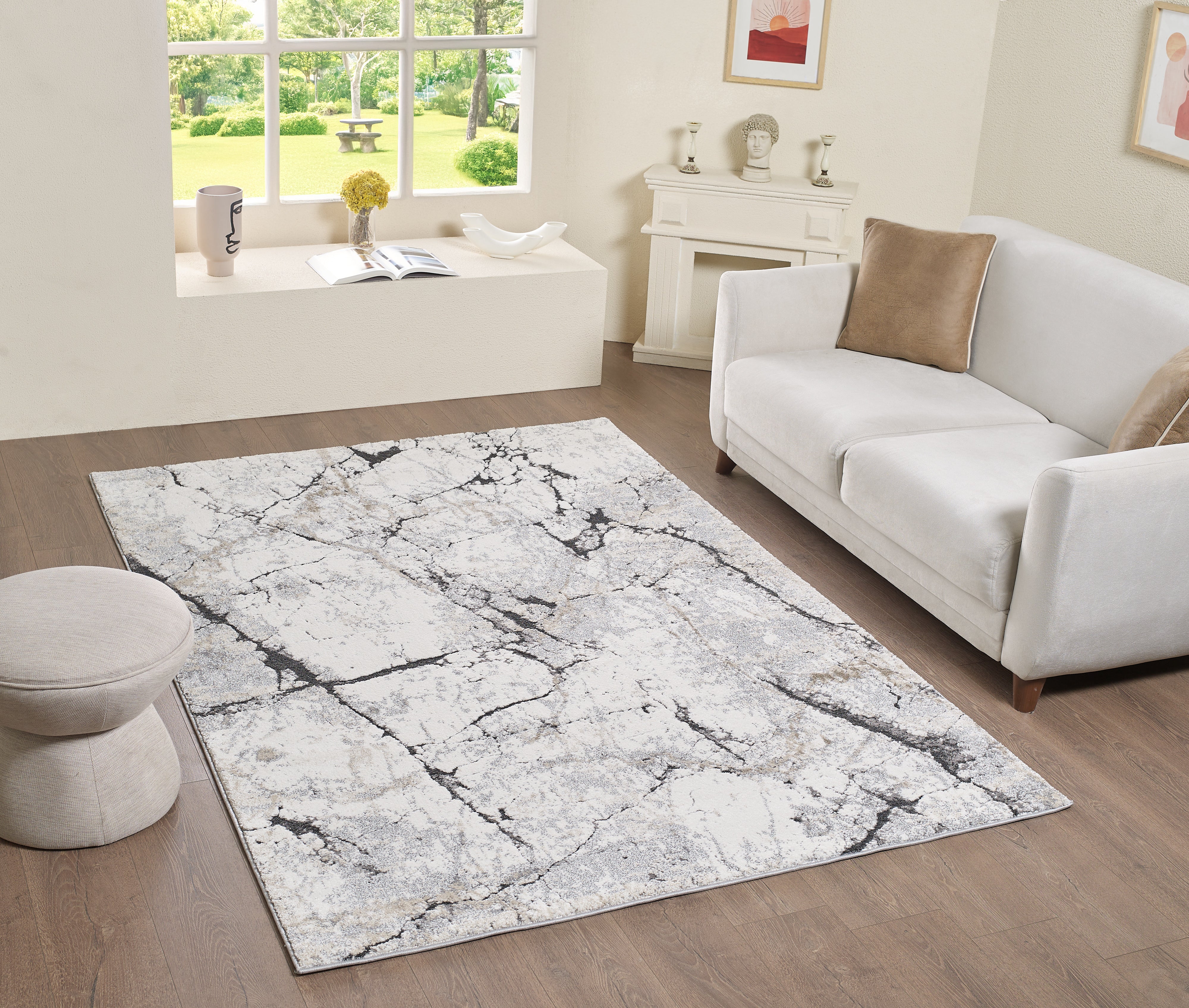 L2 Decor Panorama Area Rug 5' x 8' - Grey - Image 2