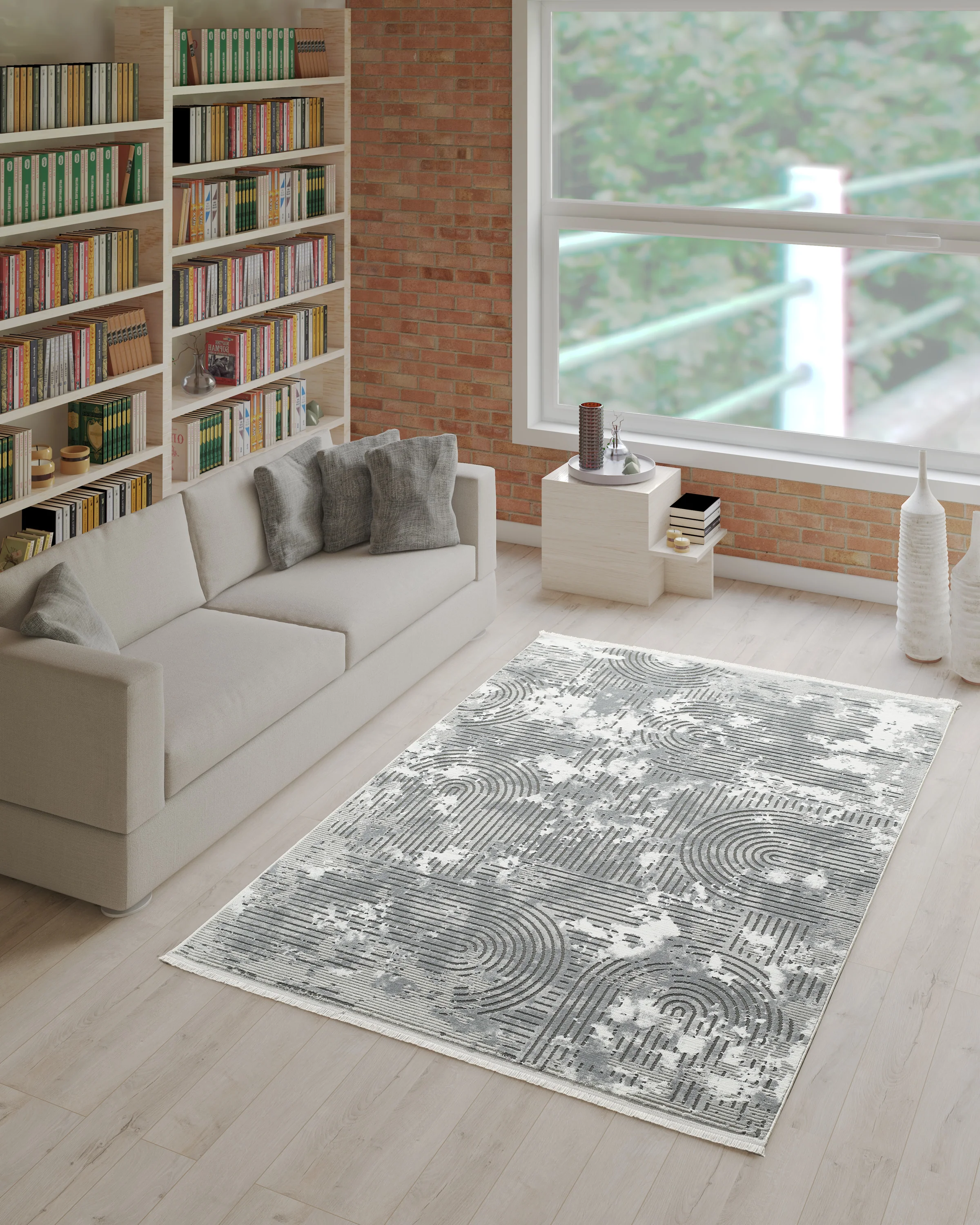 L2 Decor Petra Area Rug 8' x 11' - Dark Grey - Image 2