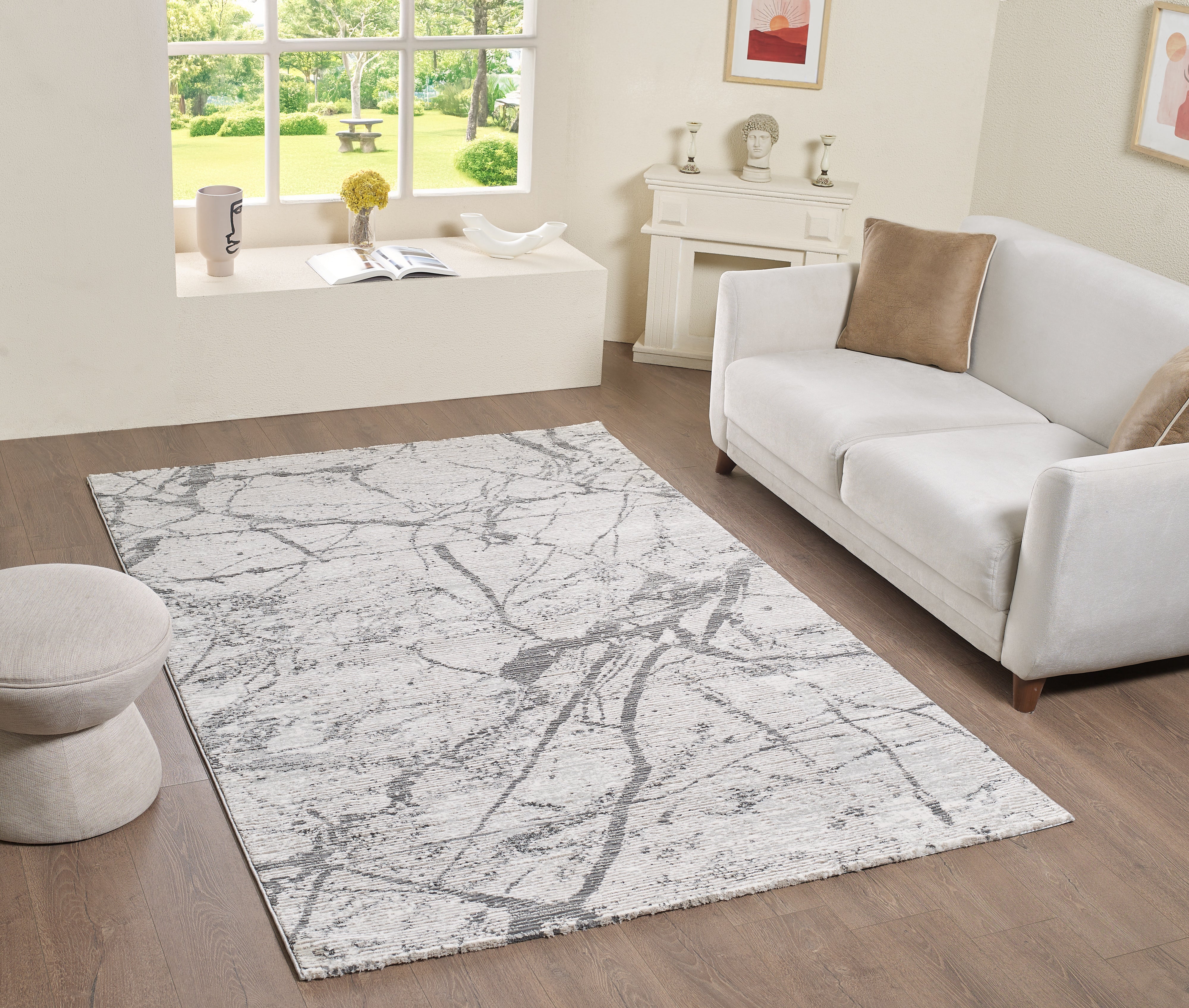 L2 Decor Robini Area Rug 7' x 10' with Underpad - Grey - Image 2