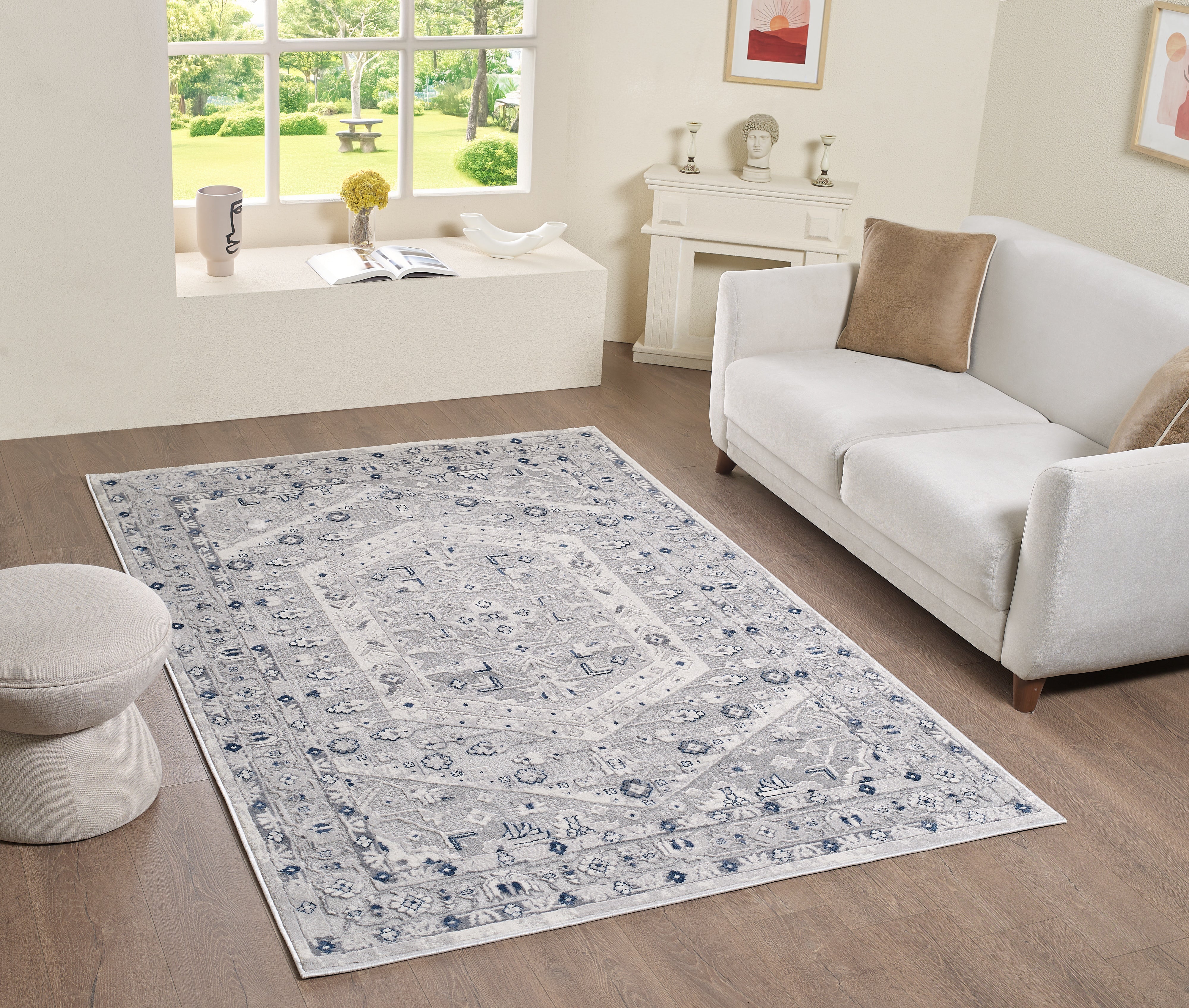L2 Decor Symphony Area Rug 7' x 10' - Grey, Light Grey - Image 2