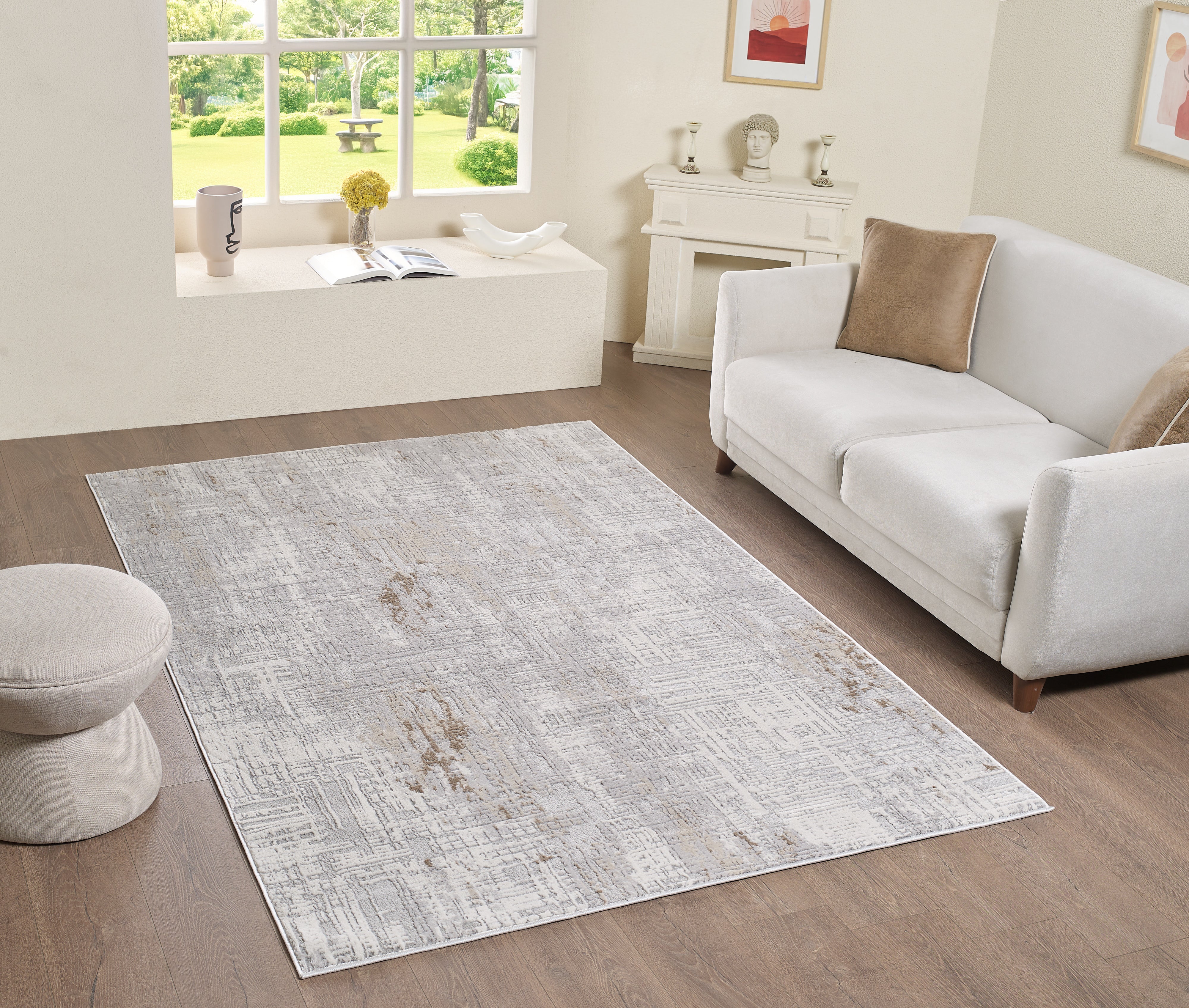 L2 Decor Symphony Area Rug 8' x 11' - Grey, Grey - Image 3