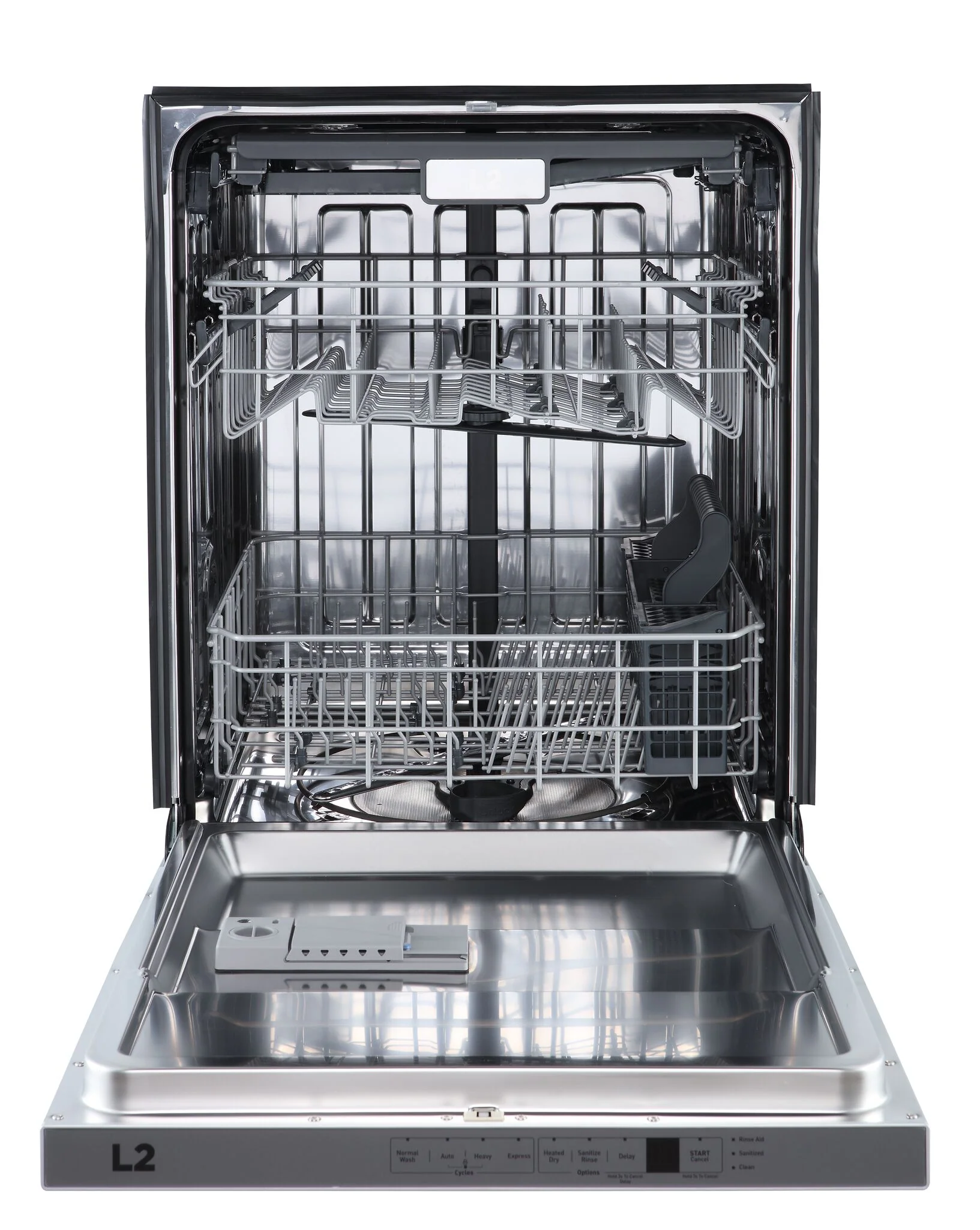 L2 Stainless Steel Kitchen Package with French Door Refrigerator, Electric Range & Built-In Dishwasher - Image 7