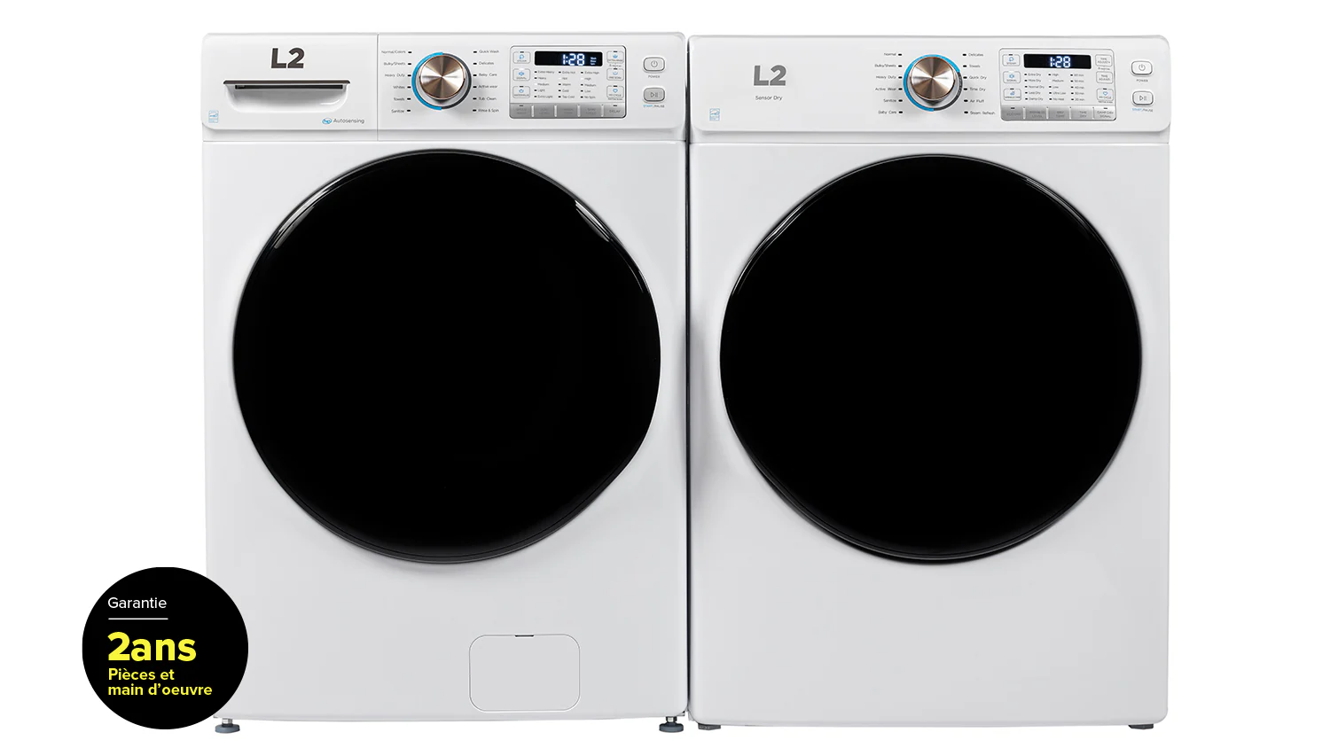 L2 White Front Load Washer (5.2 Cu. Ft) & White Electric Dryer (8.0 Cu. Ft) - LF52N3AWW/LE52N3AWW - Image 3
