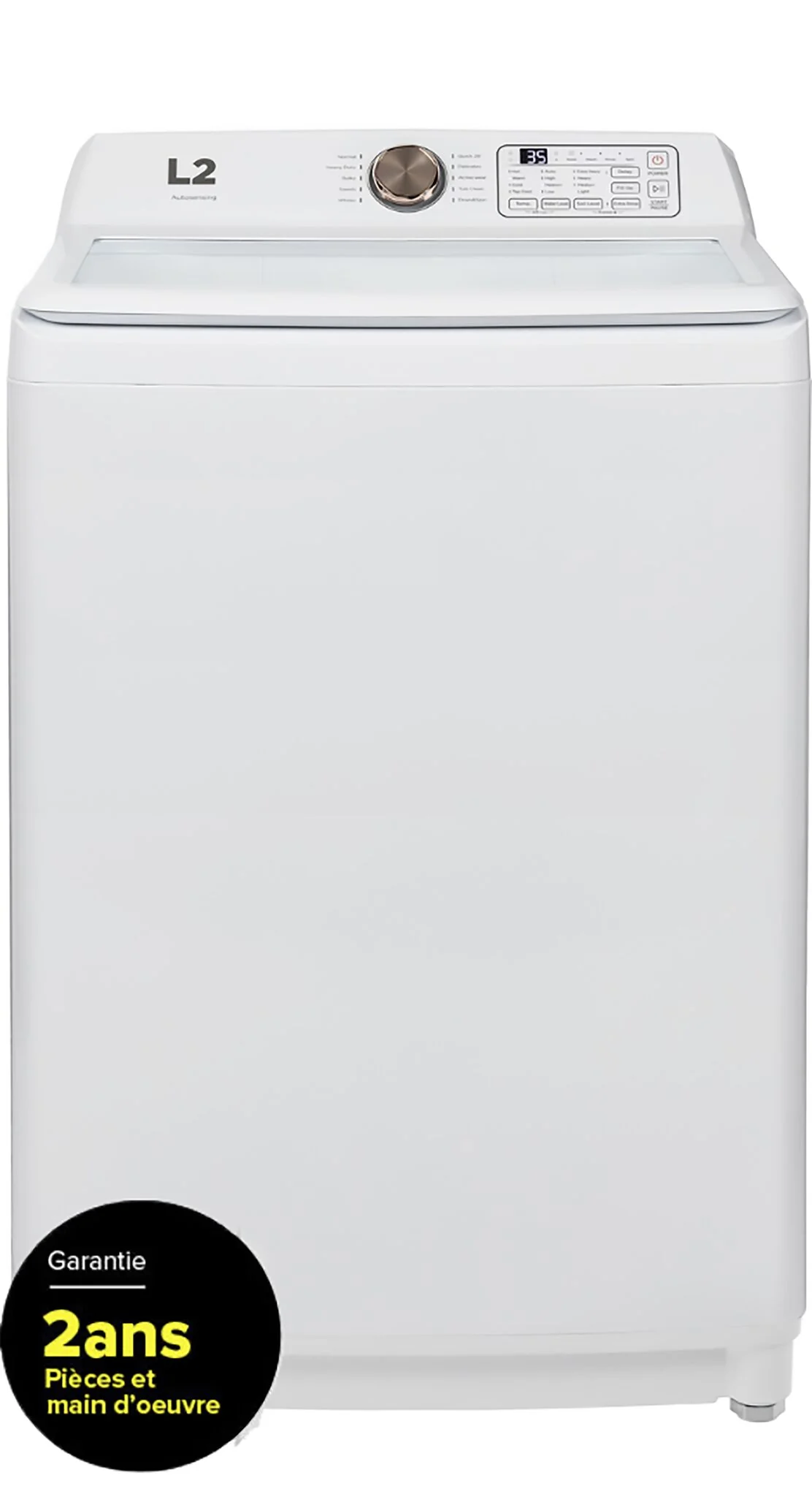 L2 White Top Load Electric Washer (5.1 Cu.ft ) - LT51N1BWWC - Image 3