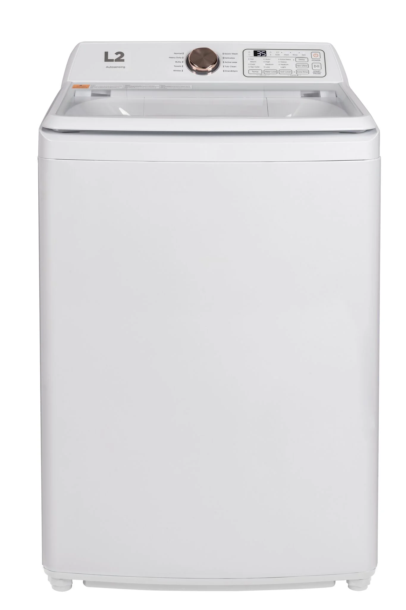 L2 White Top-Load Washer (4.7 Cu.Ft.) and Electric Dryer (7 Cu.Ft.) - LT47A3AWW/LE47A3AWW - Image 4