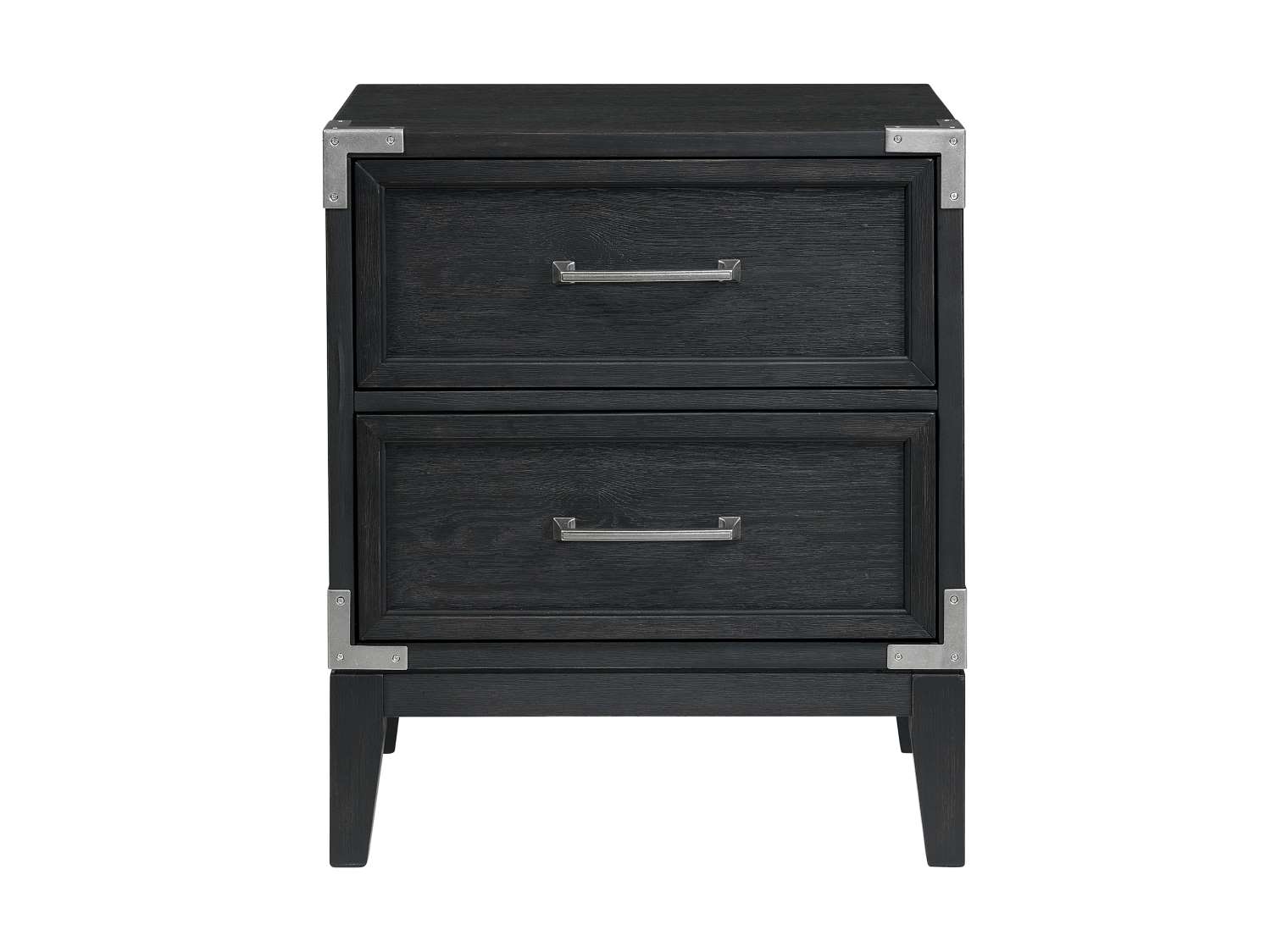 Laguna Night Table - Weathered Oak, Black - Image 2