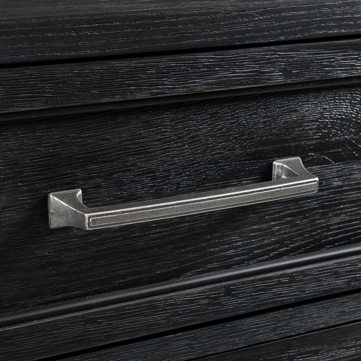 Laguna Night Table - Weathered Oak, Black - Image 4