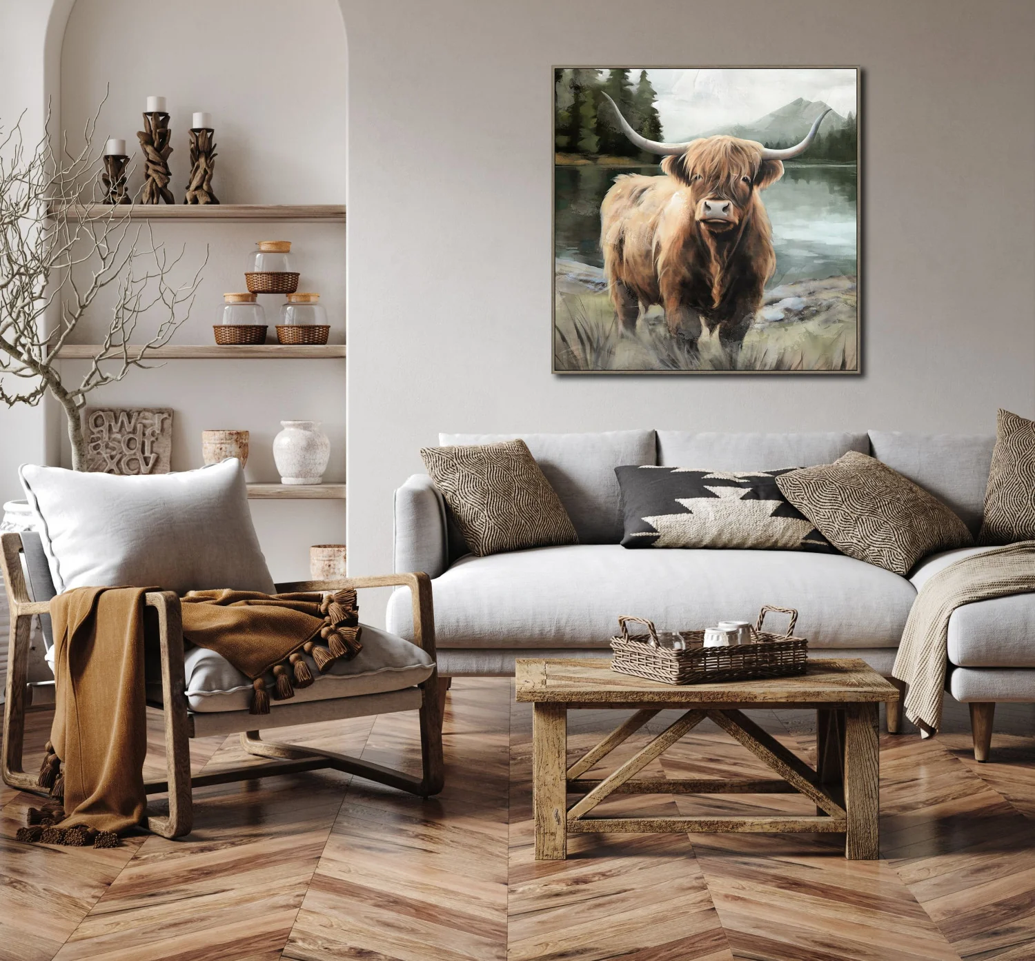 Lakeside Guardian Wall Art - Brown - 32 X 32 - Image 2