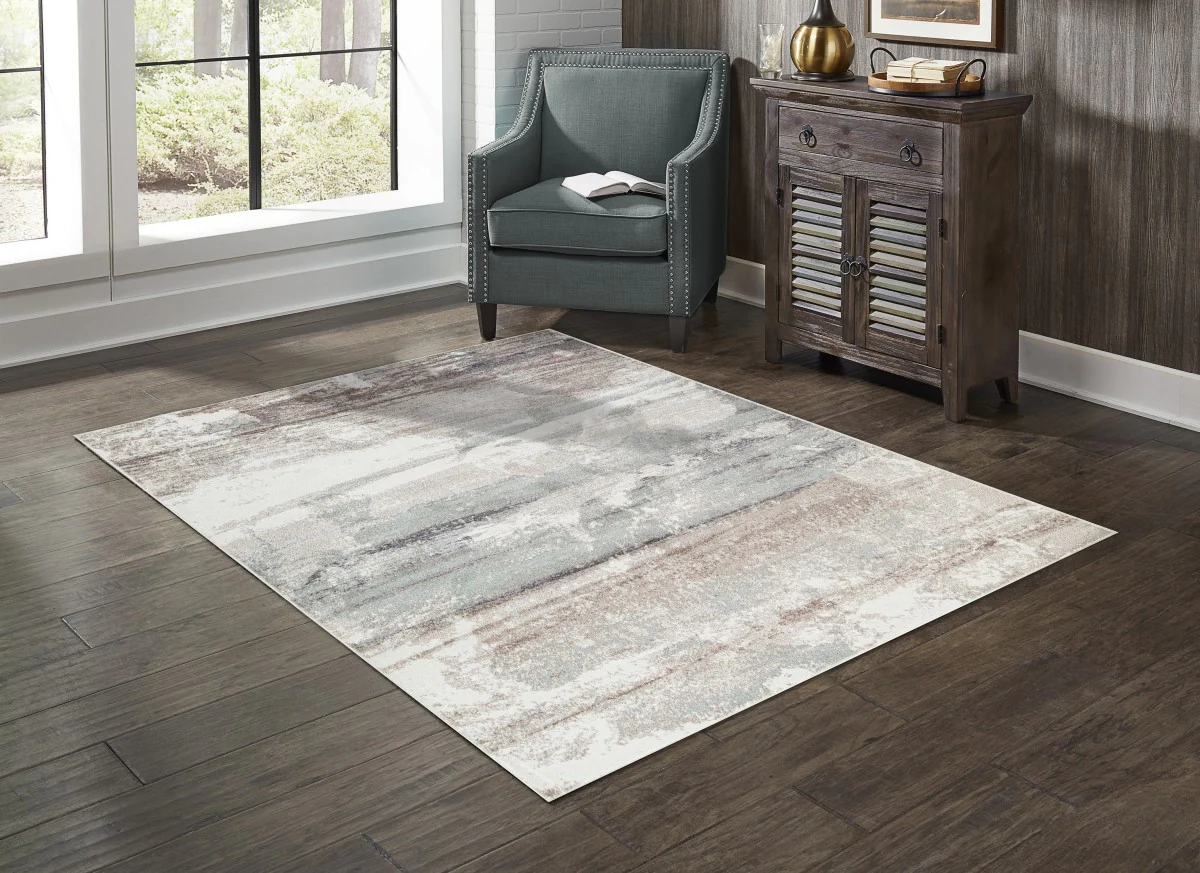 Lakeview 7' X 9' Area Rug - White/Beige - Image 2