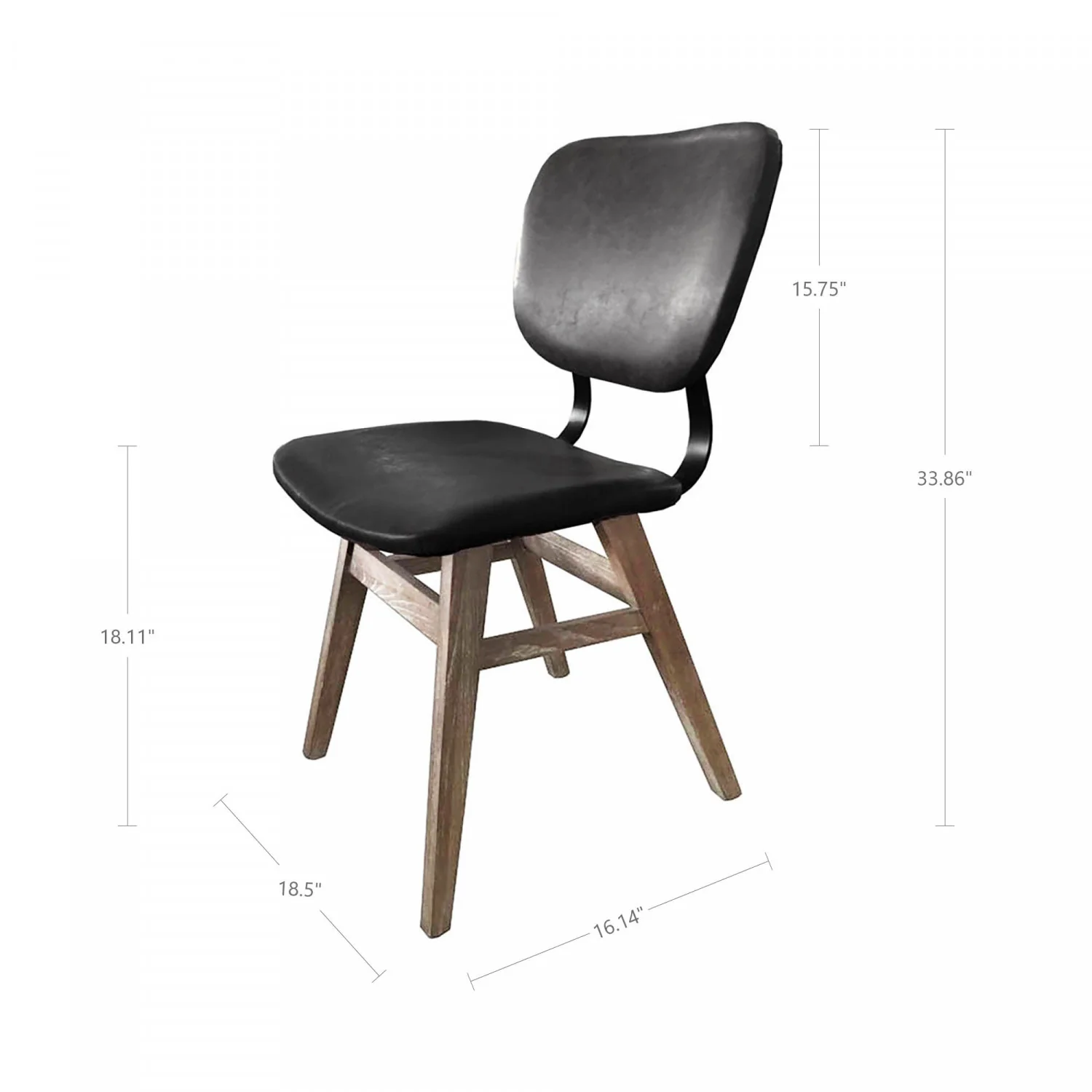 Lamarthe Dining Chair - Antique Black - Set of Two - Image 4