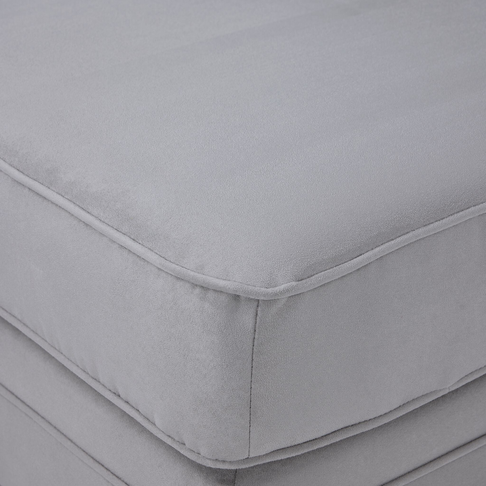 Lancaster Ottoman - Silver - Image 3