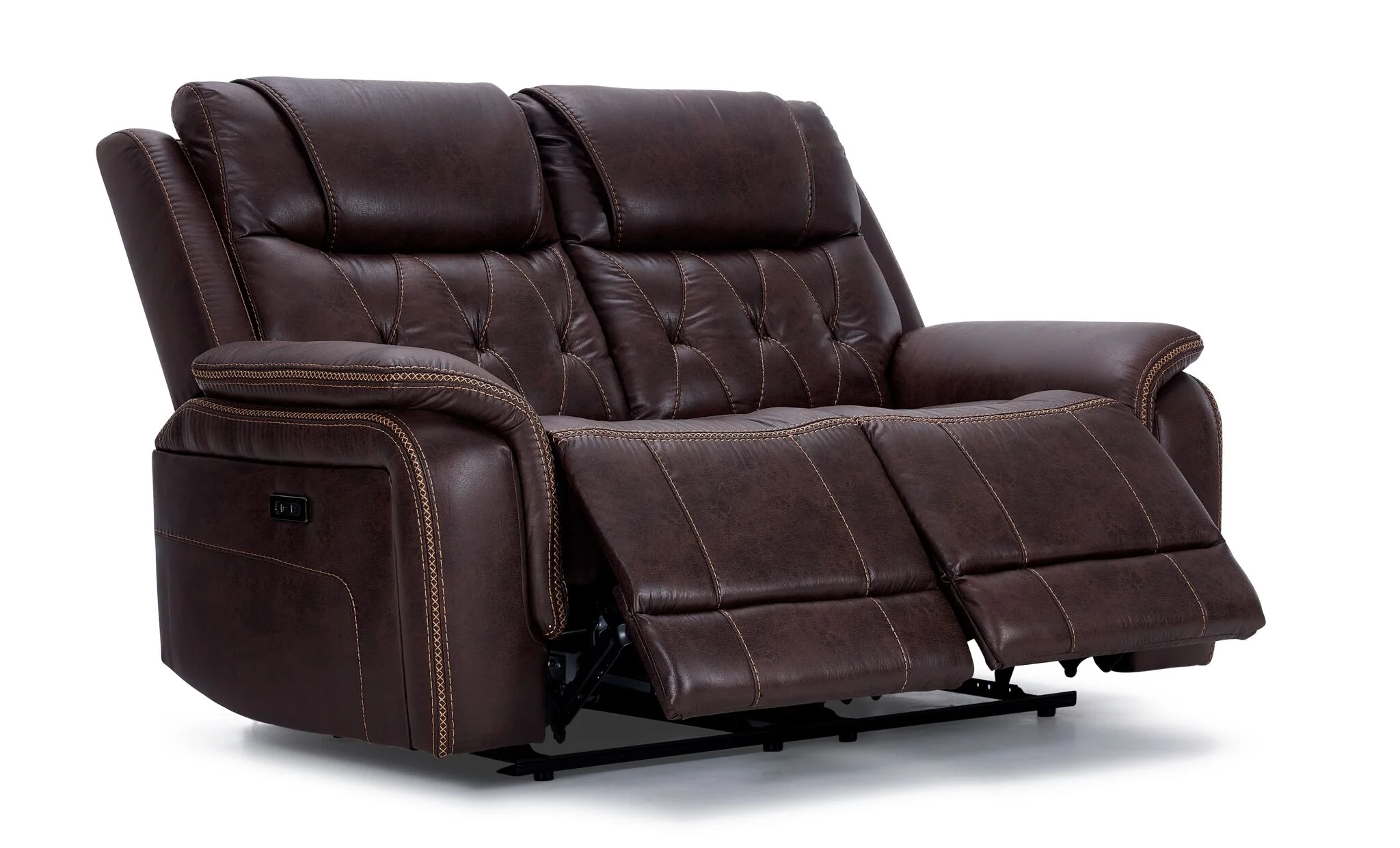 Laredo Power Reclining Loveseat - Walnut - Image 3