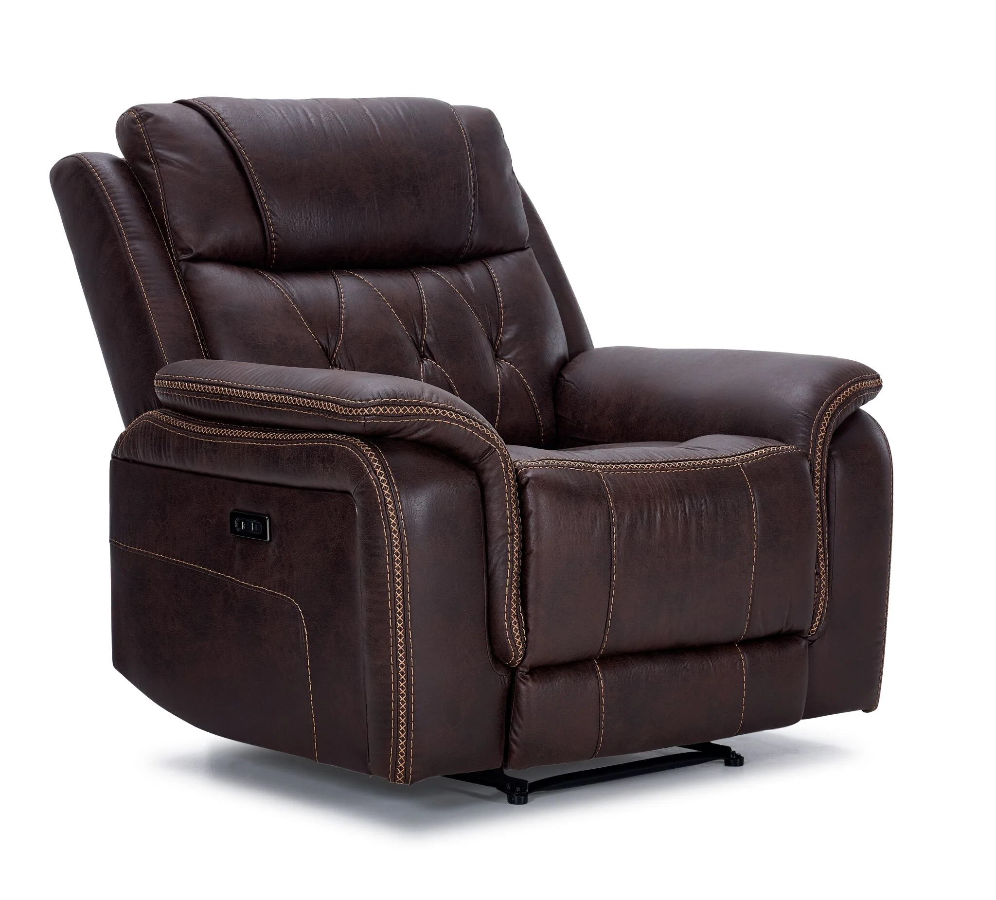 Laredo Power Reclining Sofa, Loveseat and Chair Set - Walnut - Image 4