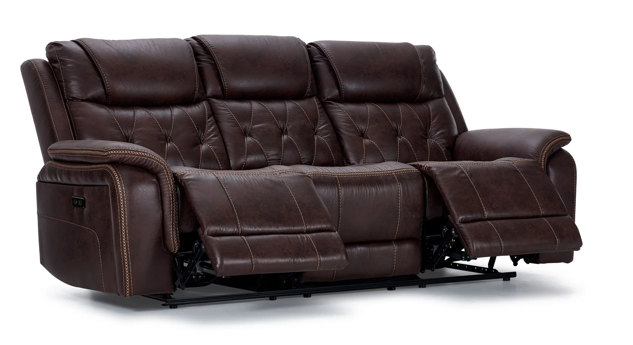 Laredo Power Reclining Sofa - Walnut - Image 4