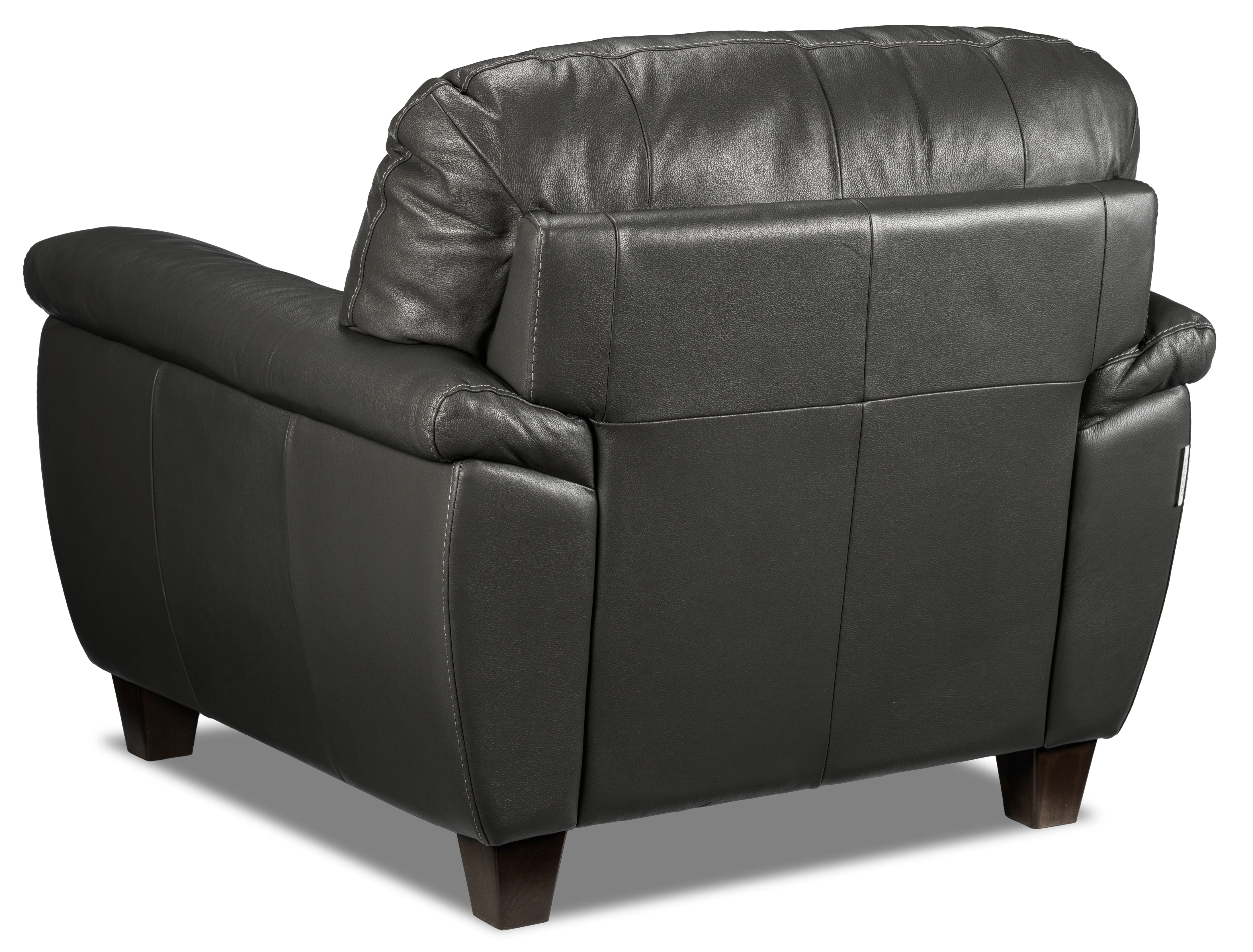 Leonardo Leather Chair - Grey - Image 3