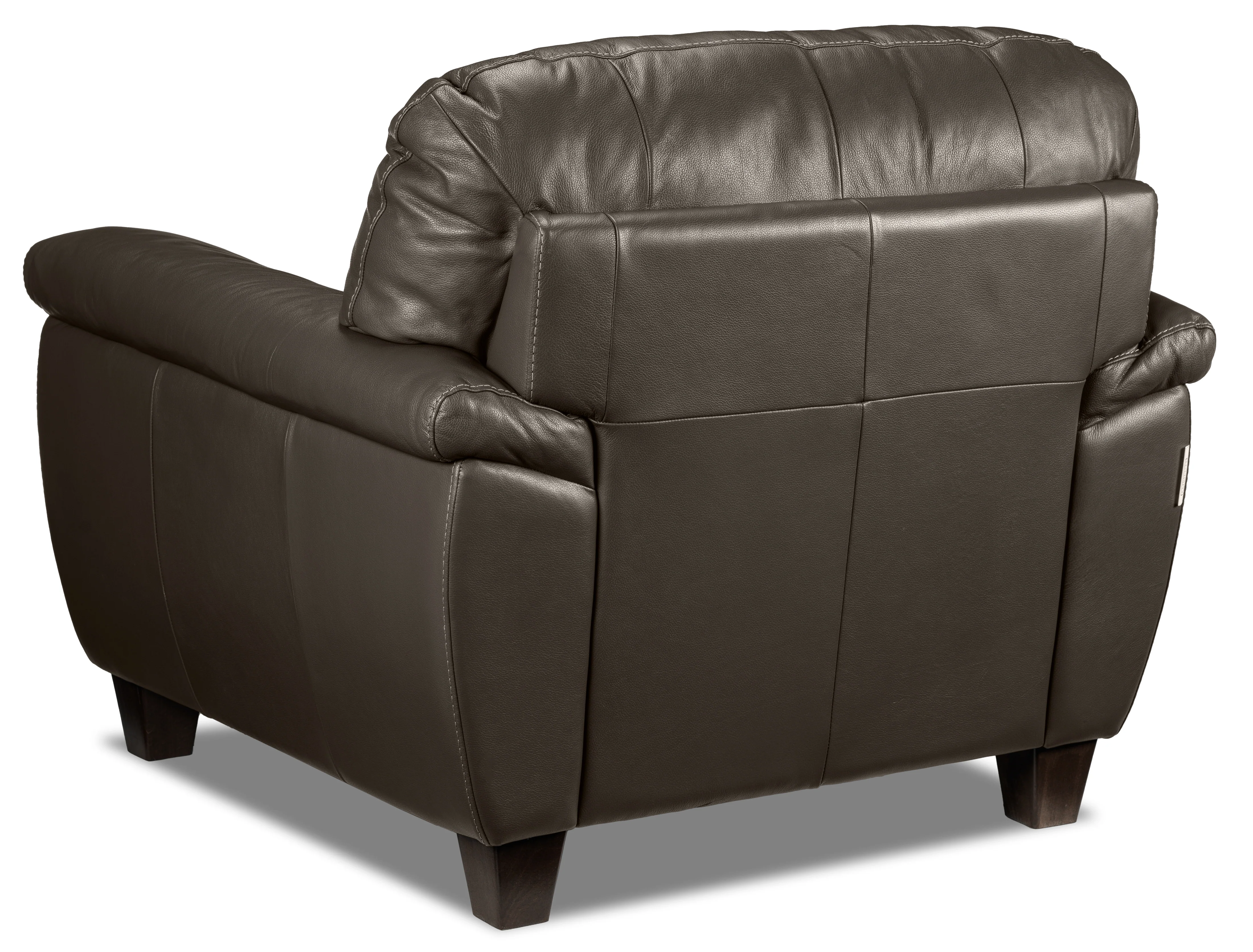 Leonardo Leather Chair - Taupe - Image 3