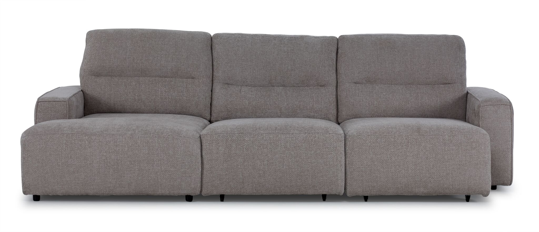 Levine Power Slide Out Sofa Bed with Left Facing Chaise – Taupe - Image 2