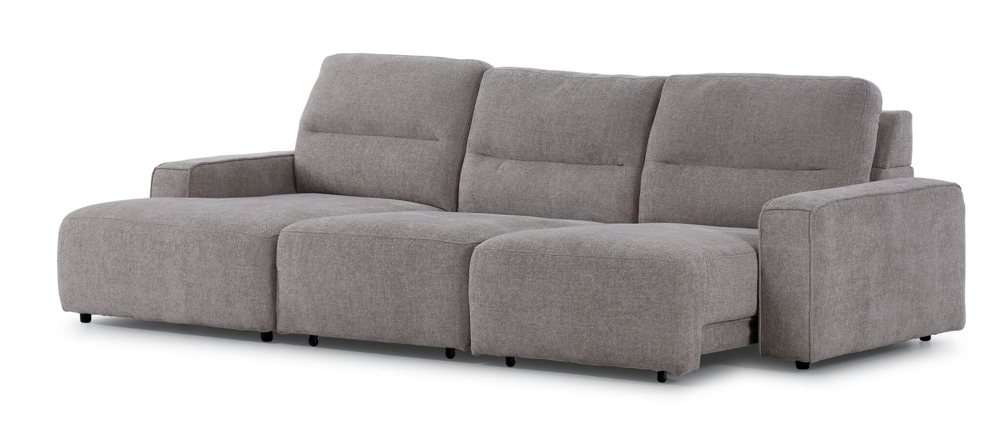 Levine Power Slide Out Sofa Bed with Left Facing Chaise – Taupe - Image 5