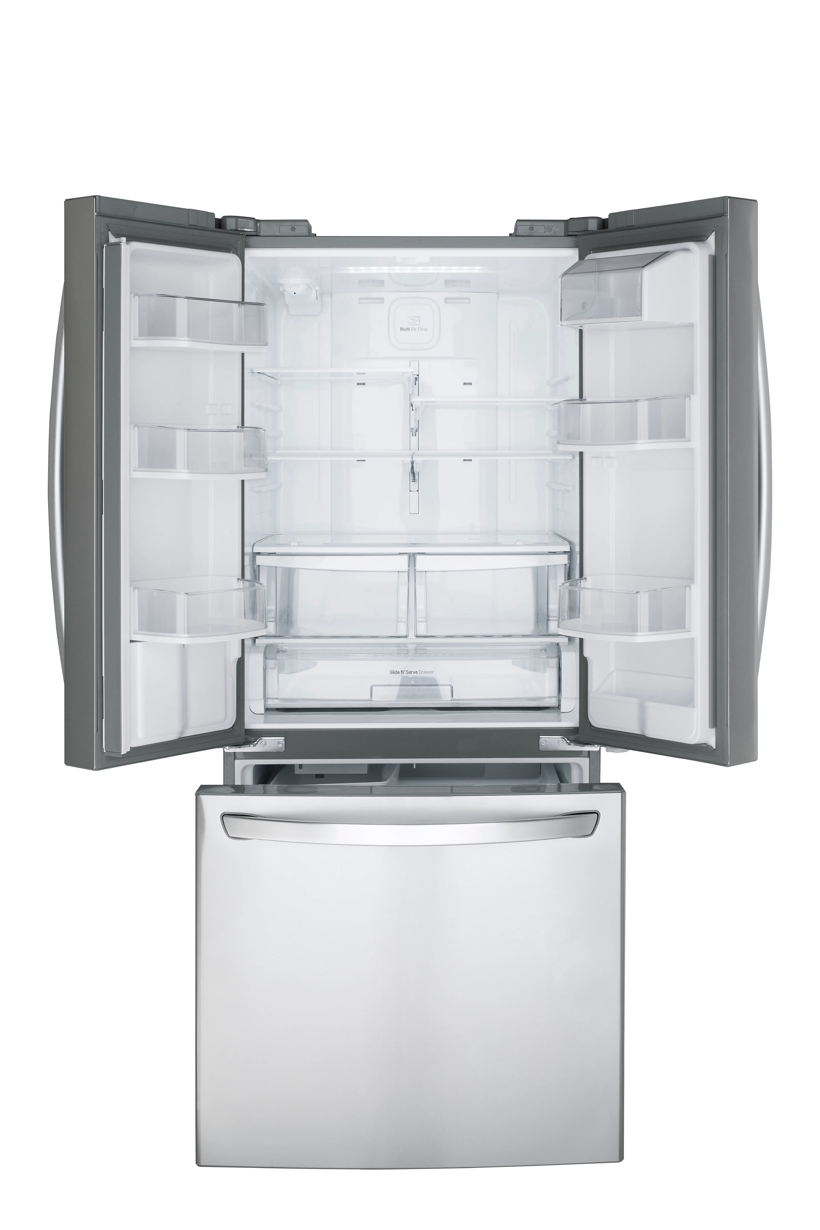 LG 30" 22 Cu. Ft. Smudge Resistant Stainless Steel French Door Refrigerator with Water dispenser - LRFWS2200S - Image 4