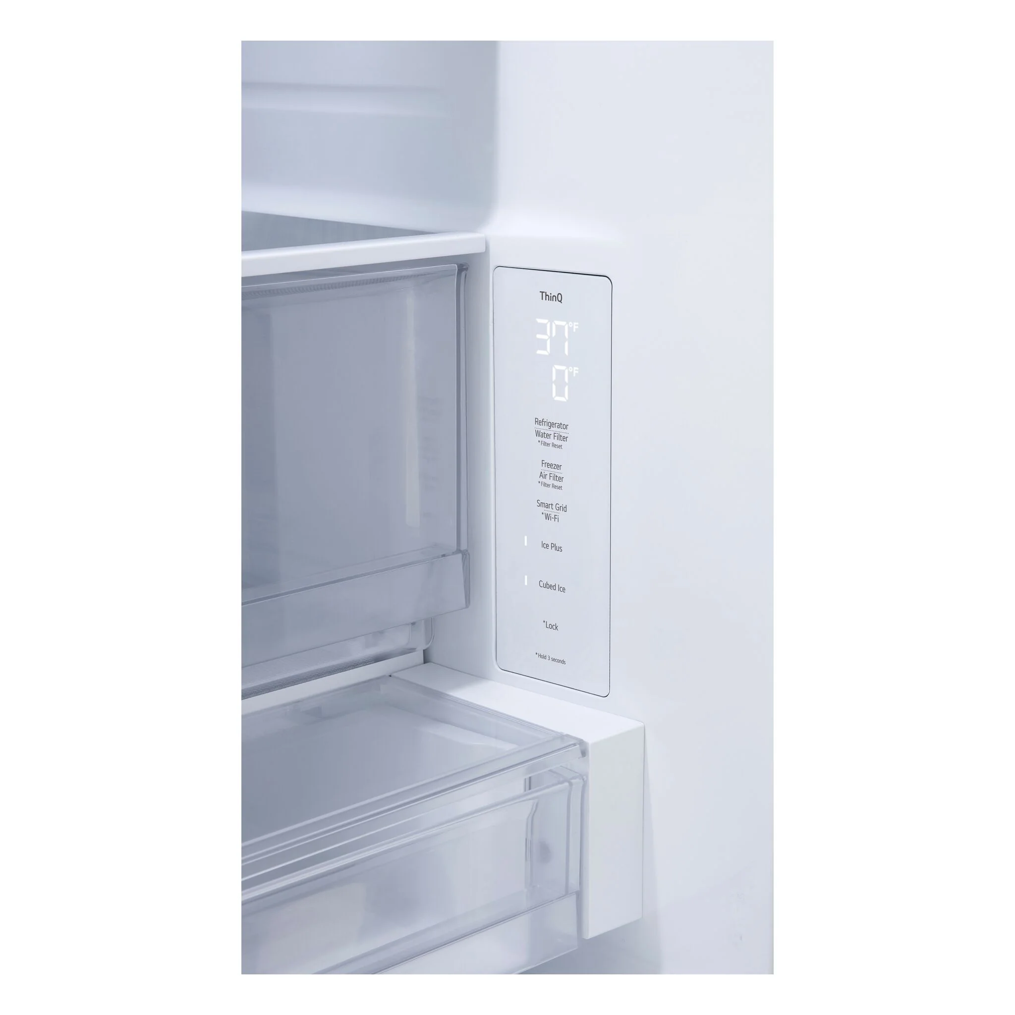 LG 36" 25.1 Cu. Ft. Smudge-Resistant Stainless Steel Counter-Depth MAX 3-Door French Door Refrigerator with Internal Water Dispenser and Ice Maker - LF25BZH42S - Image 9